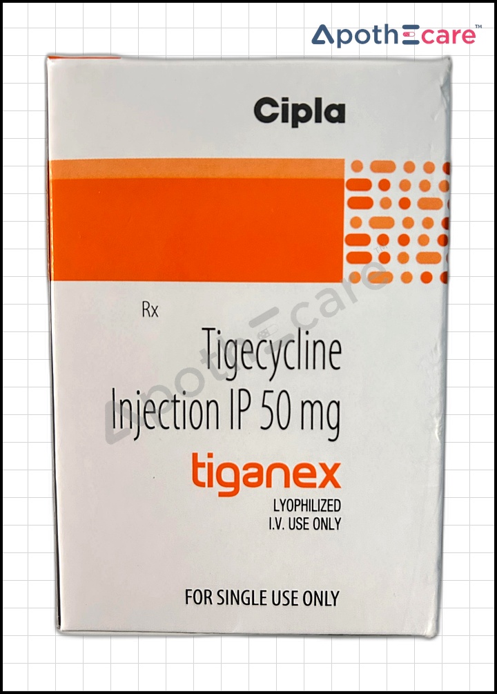 Tiganex 50mg Injection, used in the treatment of bacterial infection.