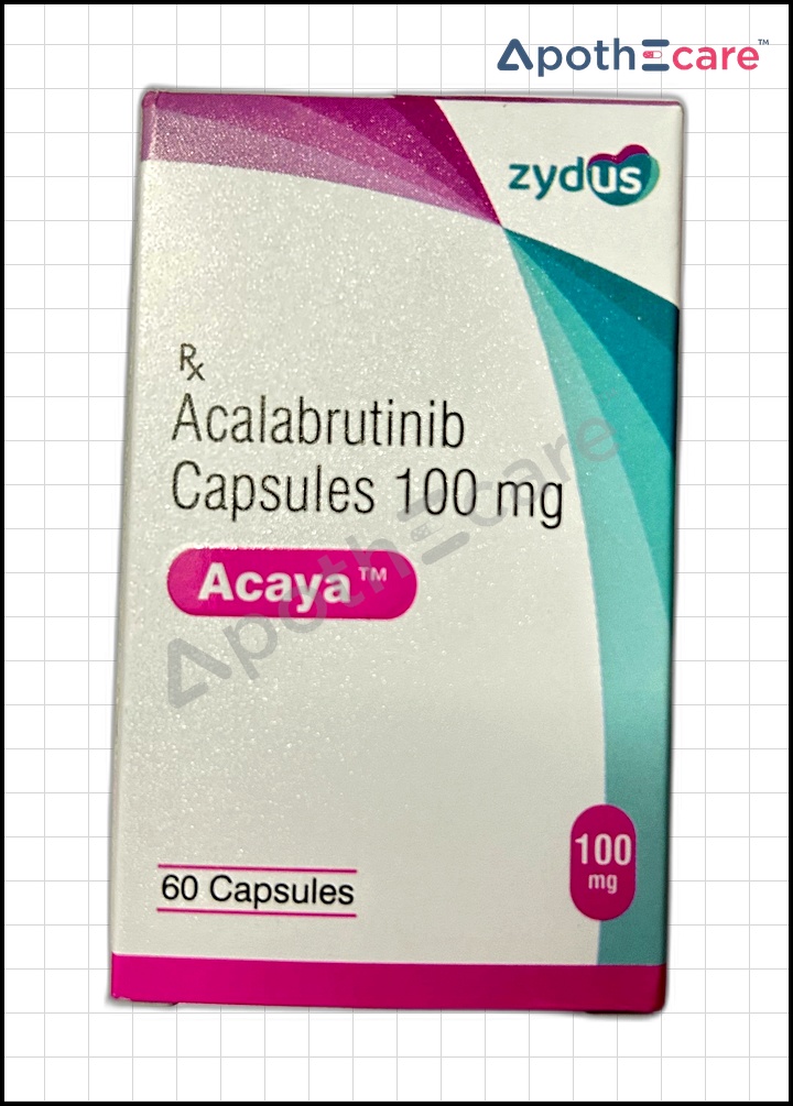 Acaya 100mg capsule contains Acalabrutinib, it is mainly used for the treatment of blood cancer.