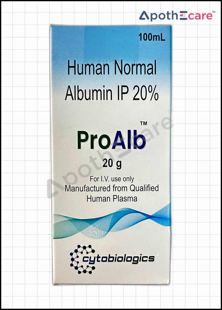 ProAlb 20% Injection, It is used to treat hypoalbuminemia.