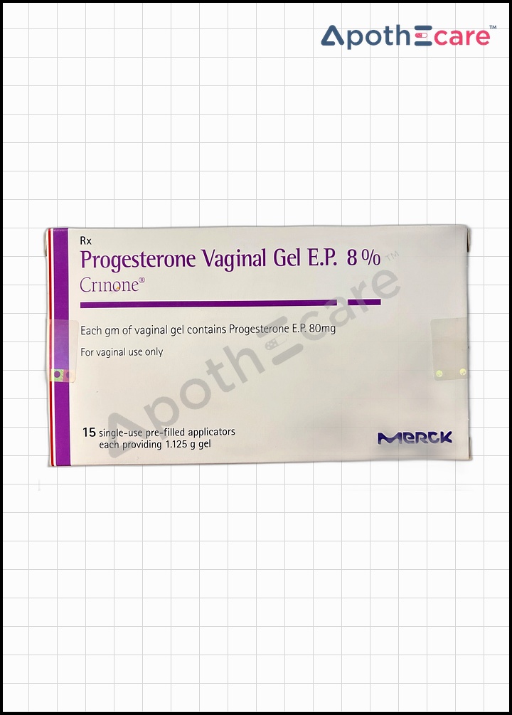 Crinone 8% Vaginal Gel, a hormone essential for regulating ovulation and maintaining pregnancy.