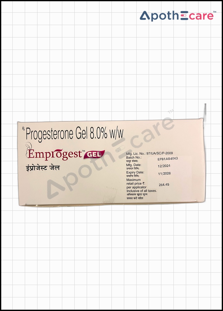 Emprogest 8% Vaginal Gel, a hormone essential for regulating ovulation and maintaining pregnancy.