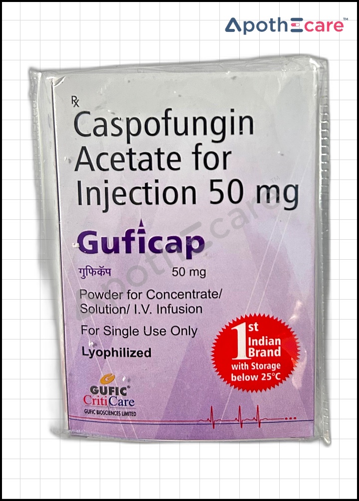 Guficap 50mg Injection, an antifungal medication used to treat severe fungal infections.