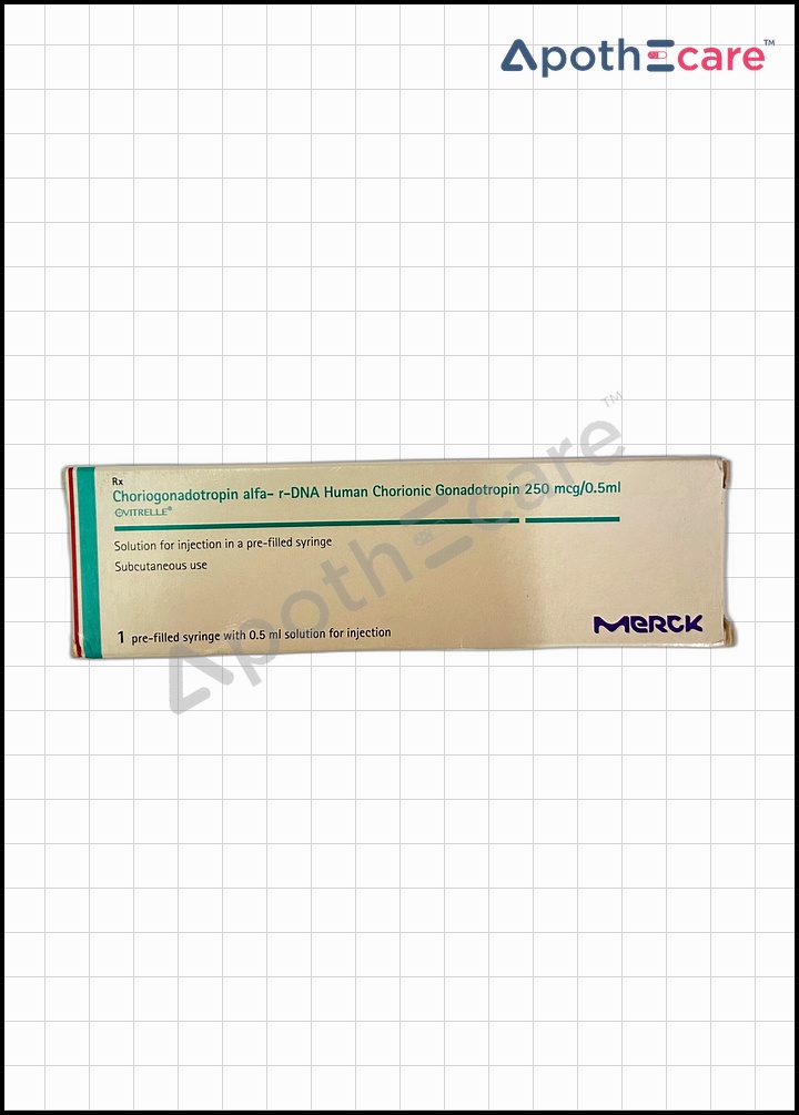 Ovitrelle 250mcg Injection, used in treating various fertility-related conditions.