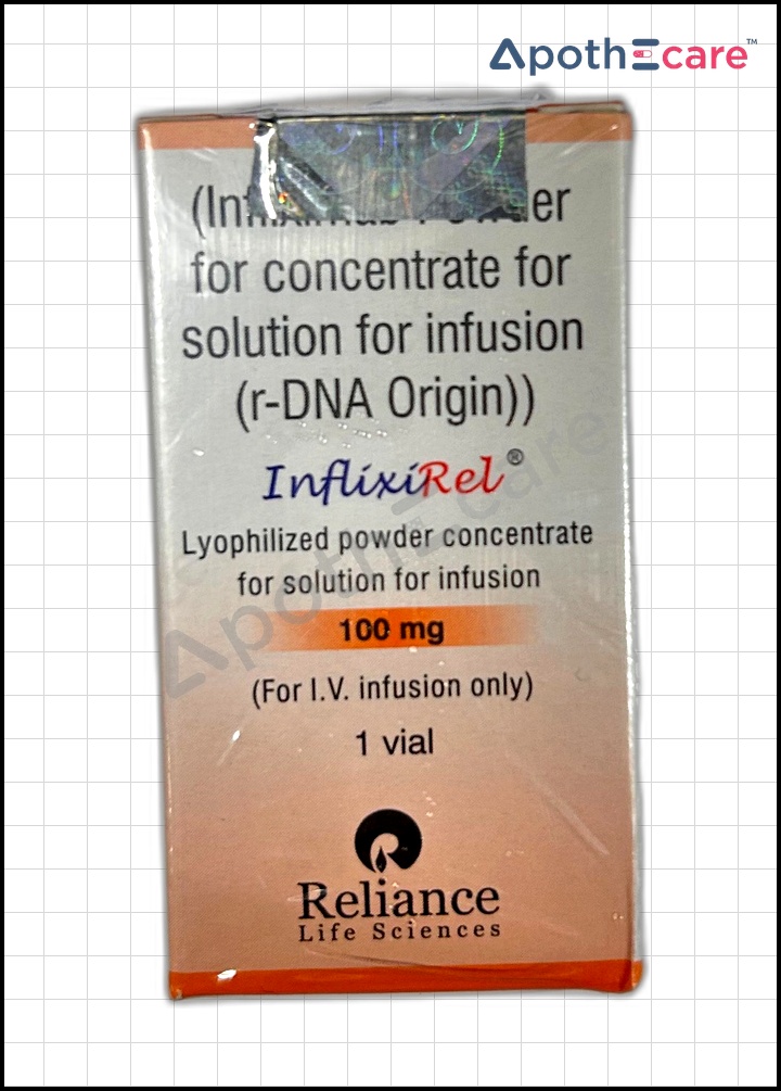 Inflixirel 100mg Injection is used to treat inflammatory diseases.