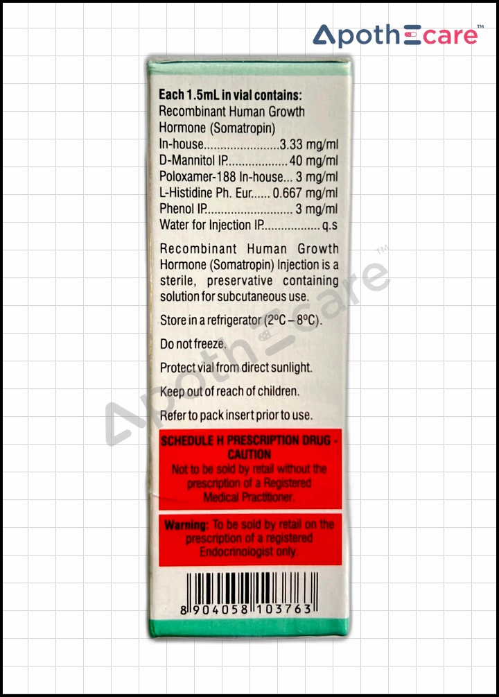 Somatorel 5mg Injection is used to treat growth hormone deficiency.