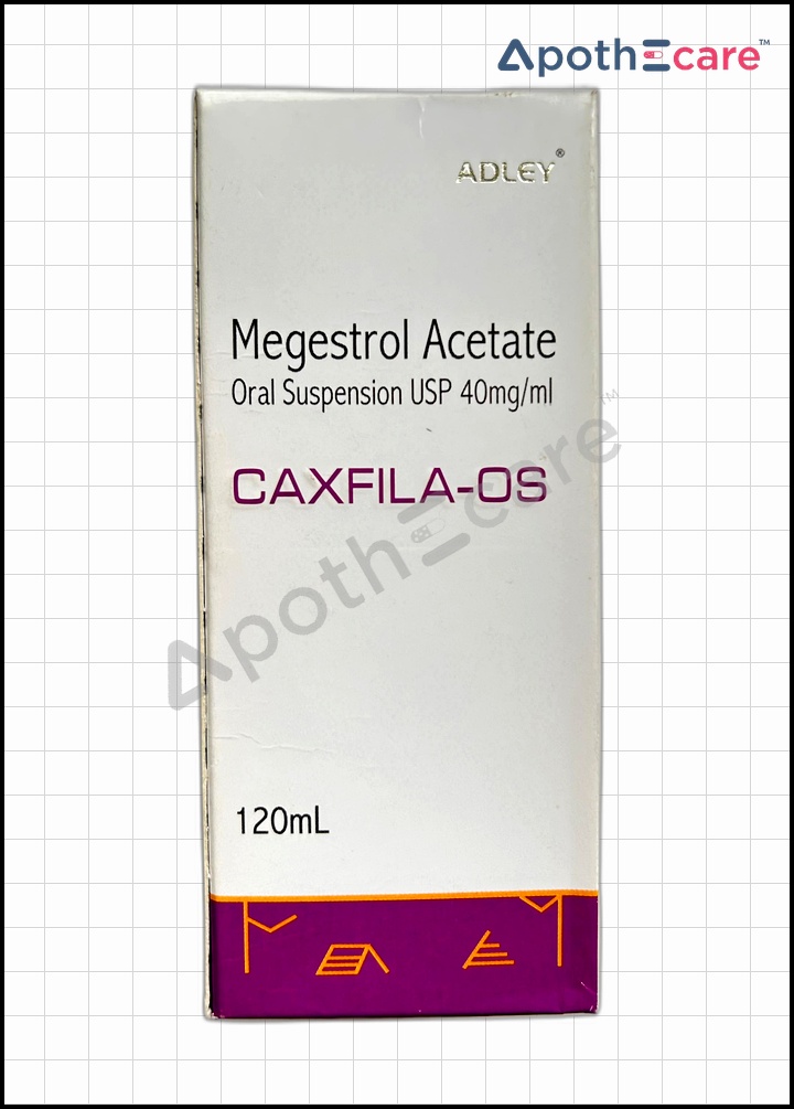 Caxfila OS Oral suspension (120ml) is used to treat  endometrial and breast cancer.