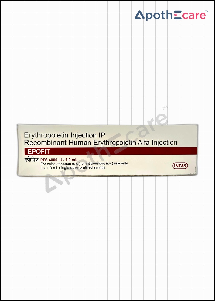 Epofit 4000IU Injection is used to treat anemia.