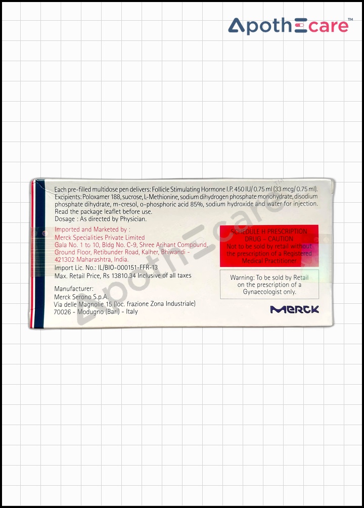 Gonal-F 450IU Injection is used for fertility treatment.