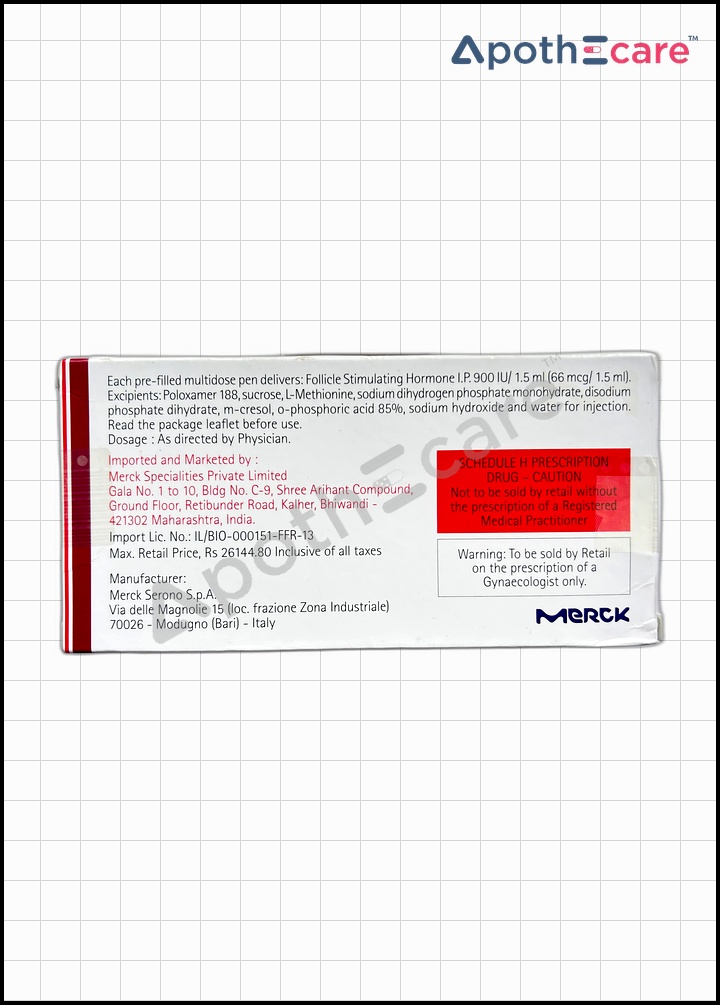 Gonal-F 900 IU Injection is a recombinant form of human follicle-stimulating hormone