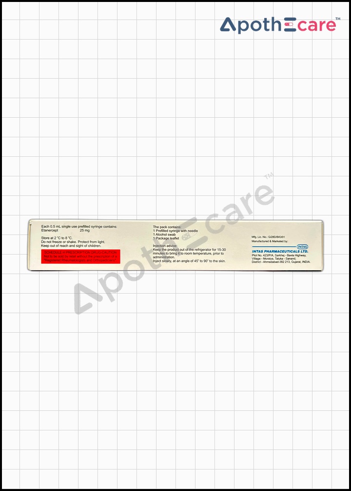 Intacept 25mg Injection is used in the treatment of autoimmune diseases.