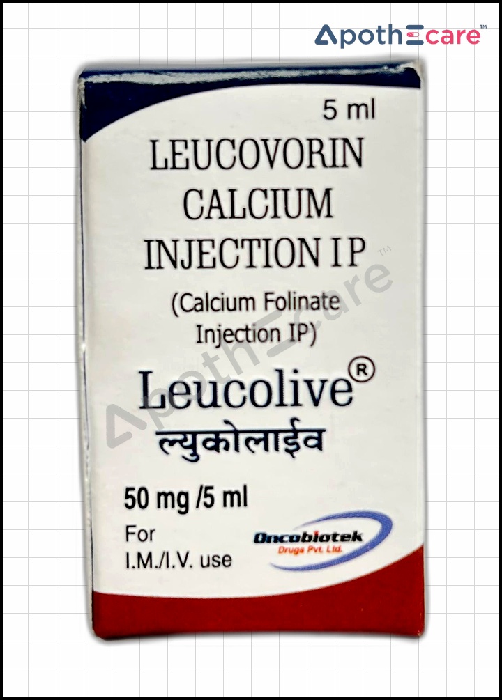 Leucolive 50mg Injection is used to stop the negative effects of the anticancer drug methotrexate.