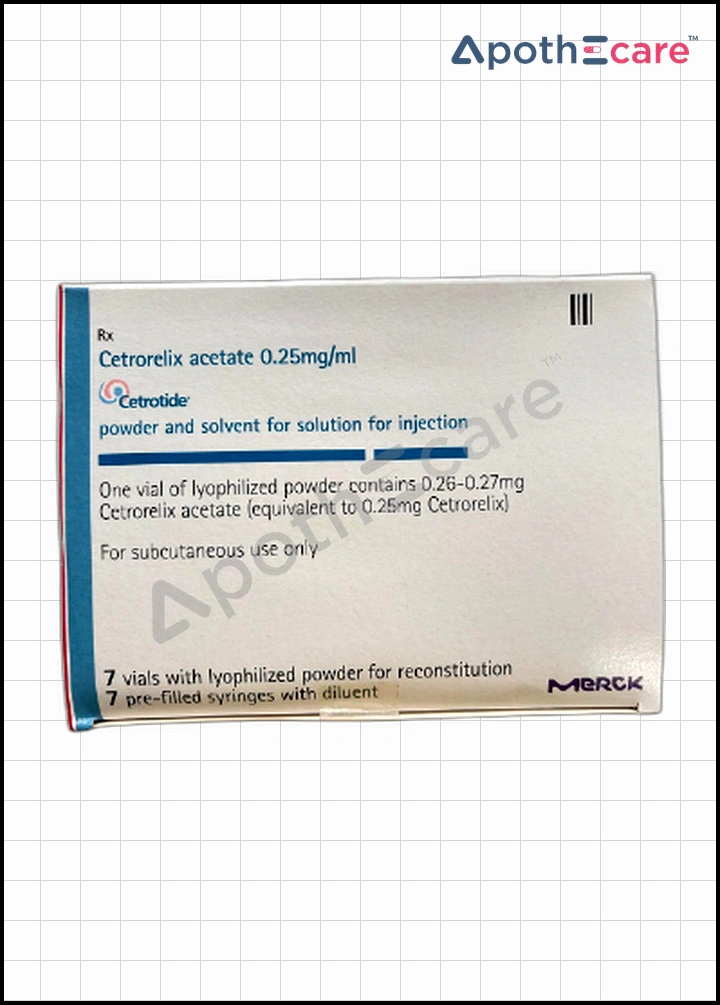 Cetrotide 0.25mg Injection used in Prevention of Premature Ovulation.