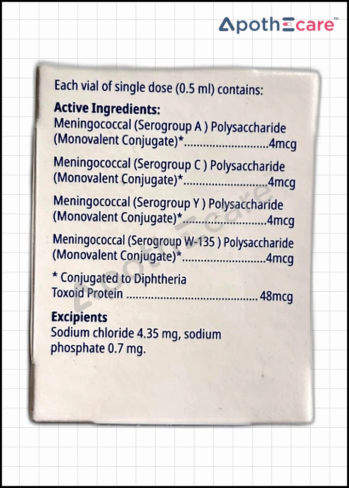 Menactra Vaccine is a Meningococcal Conjugate Vaccine (MCV4) that provides protection against invasive meningococcal disease
