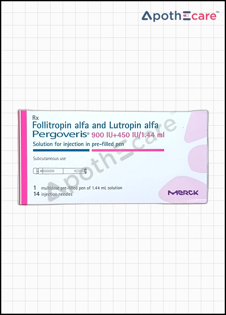 Pergoveris 900IU Injection is used to treat women with infertility.