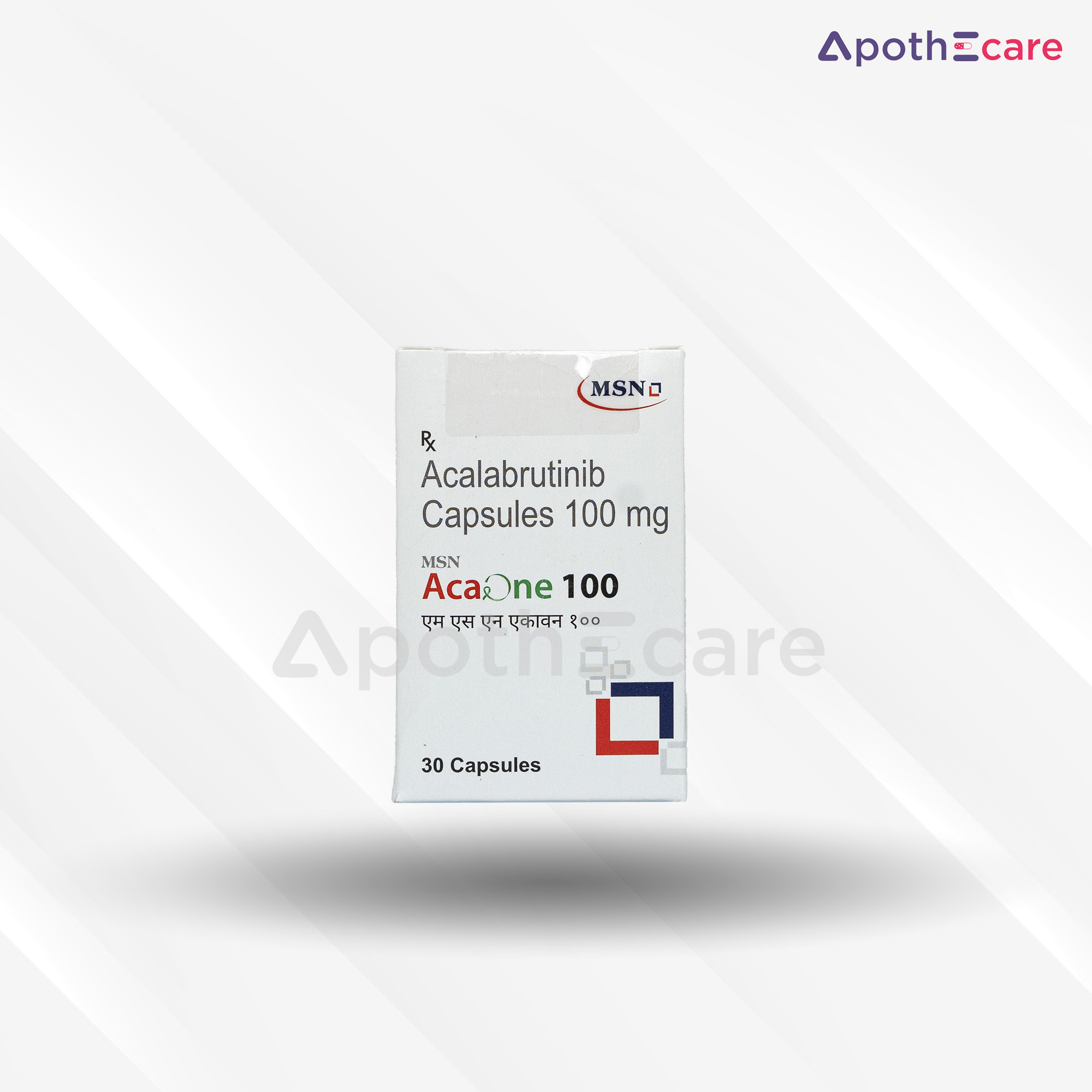 Acaone 100mg Capsule pack of 30, used for cancer treatment.
