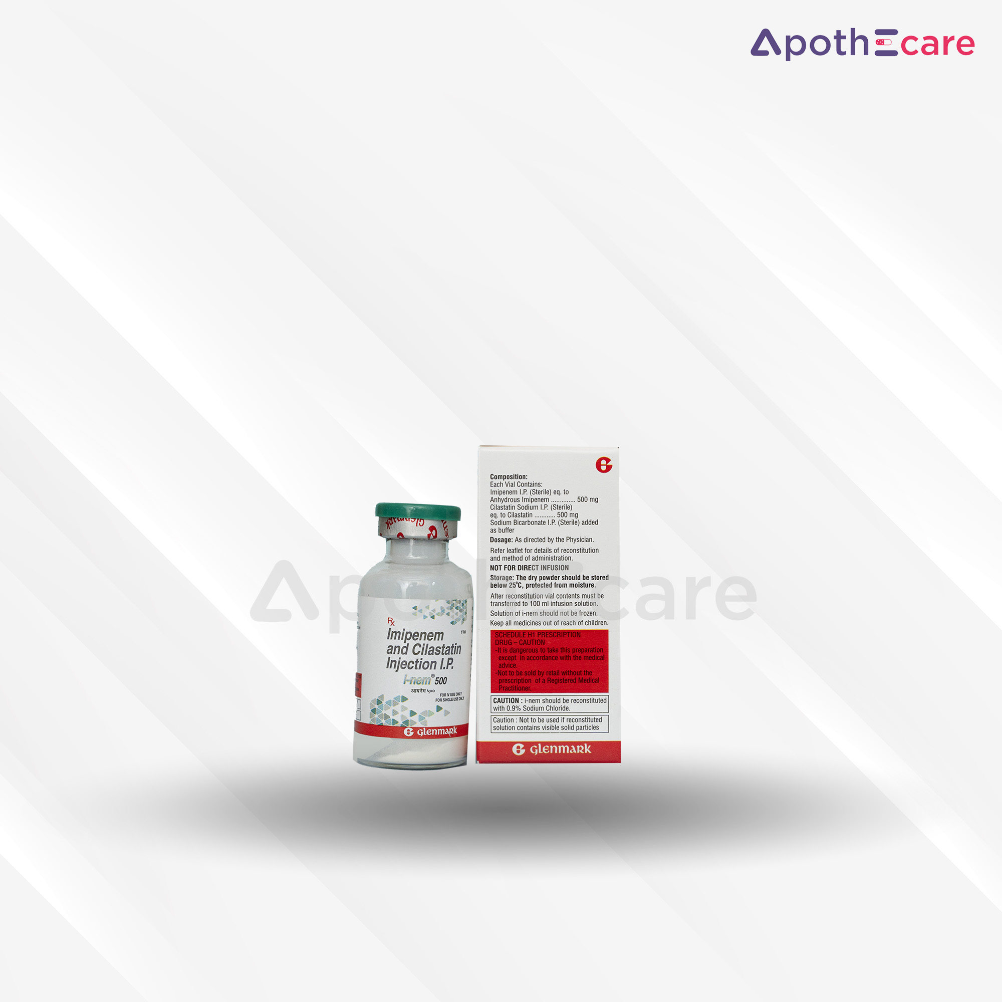I-Nem 500mg Injection, is used for the treatment of bacterial infection.