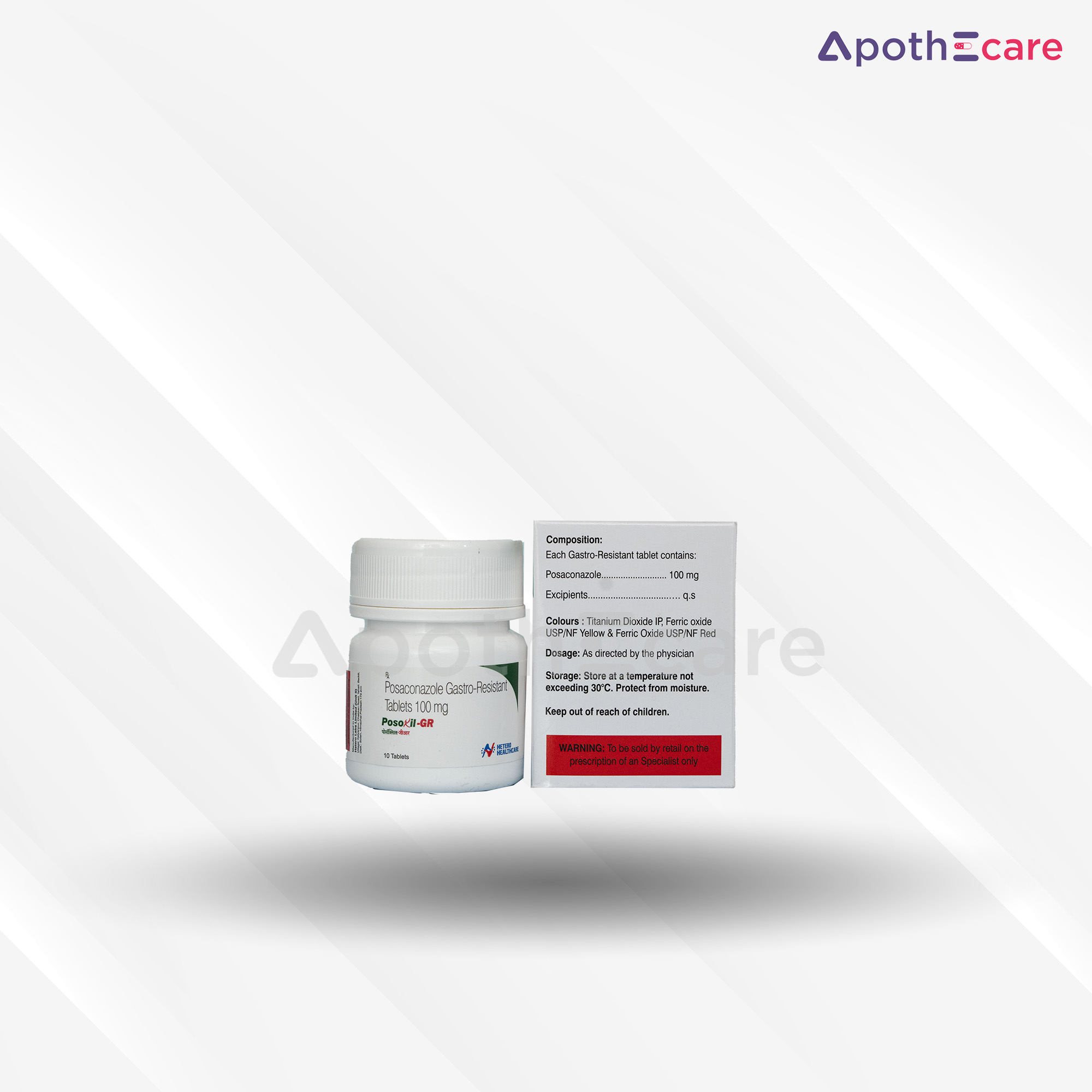 Posoxil GR 100mg tablets, used for the treatment of fungal infections.