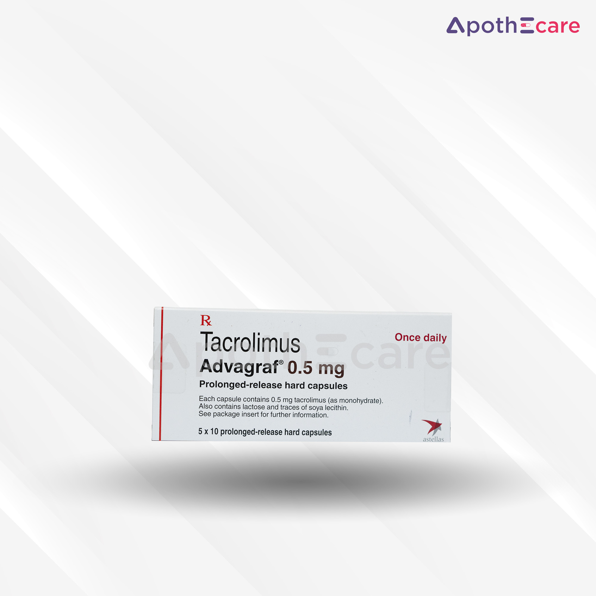 Advagraf 0.5mg Capsule, a medication used for organ transplant rejection prevention.