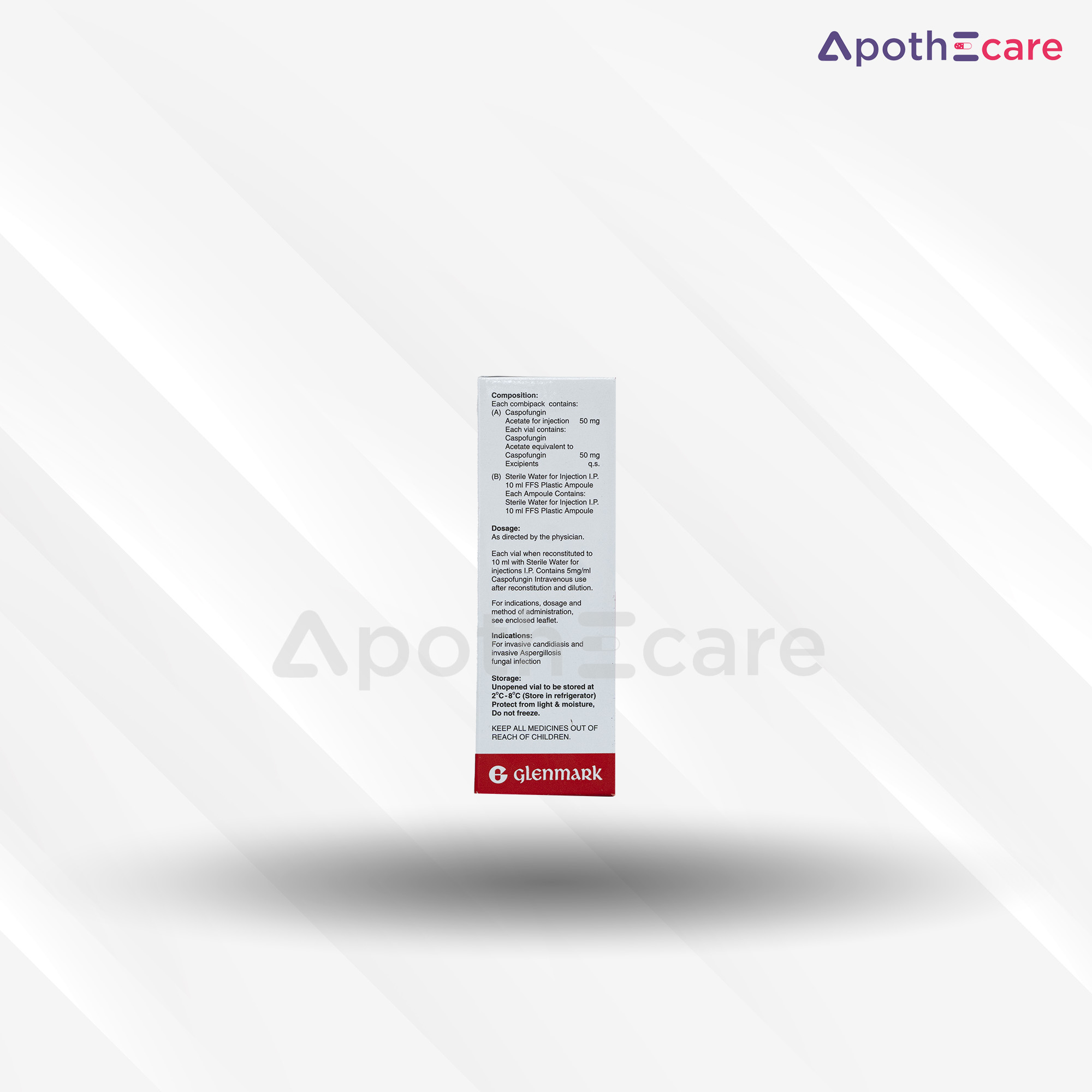 Casfung 50mg injection, used in the treatment of fungal infections.