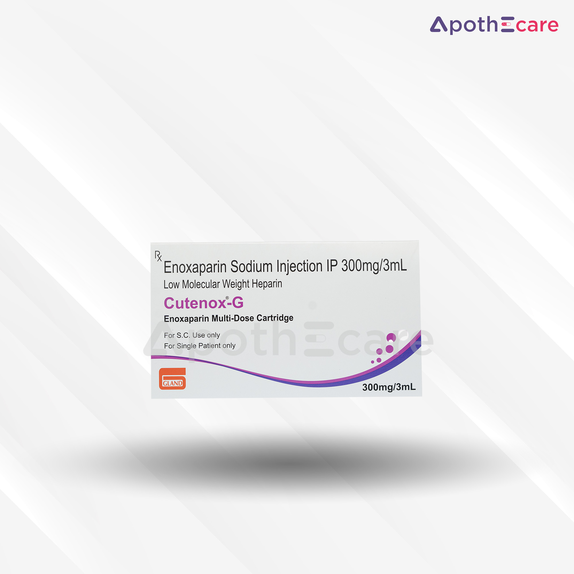 Cutenox G 300mg Injection, used for blood clot prevention.