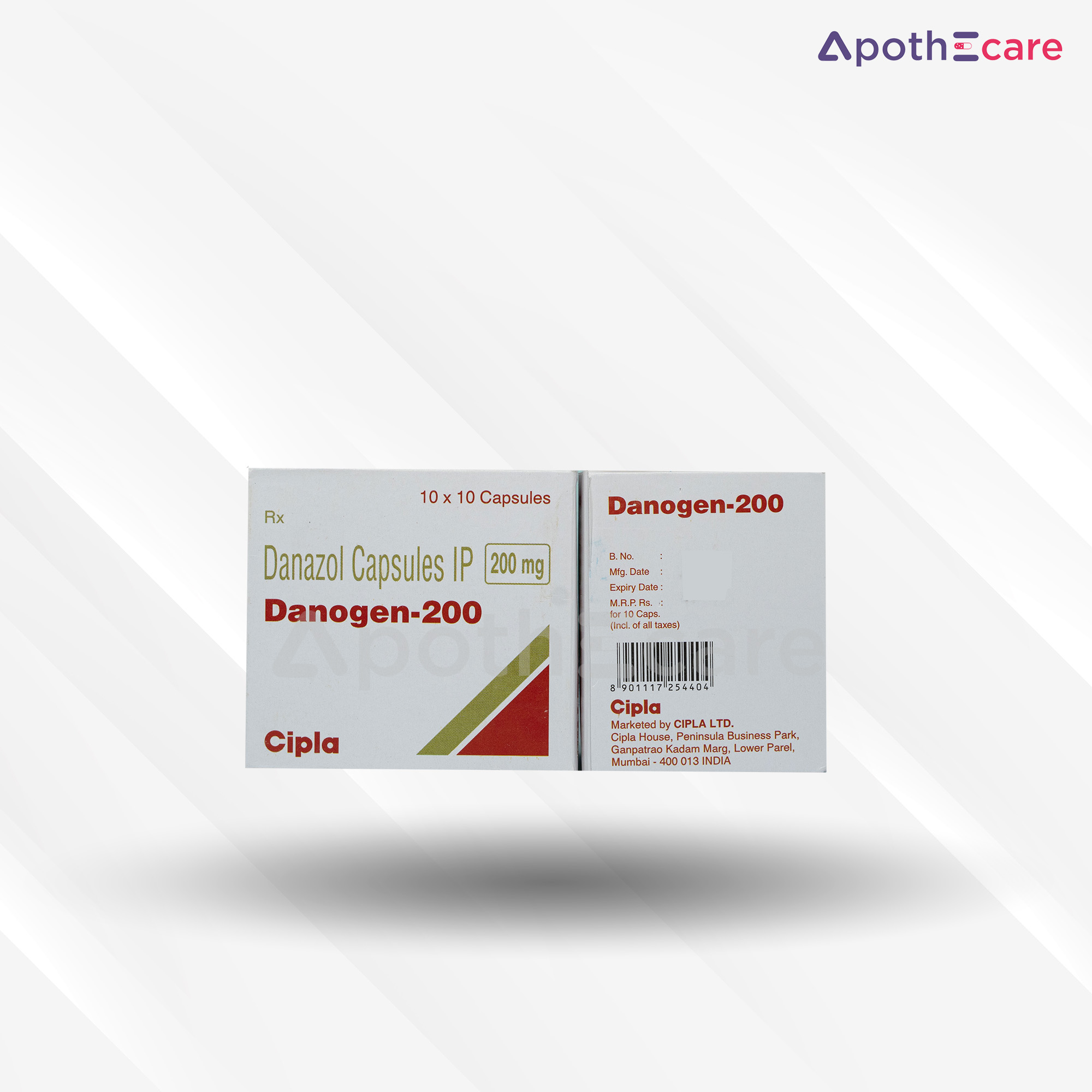 Danogen 200mg Capsule pack of 10, used to treat various menstrual problems