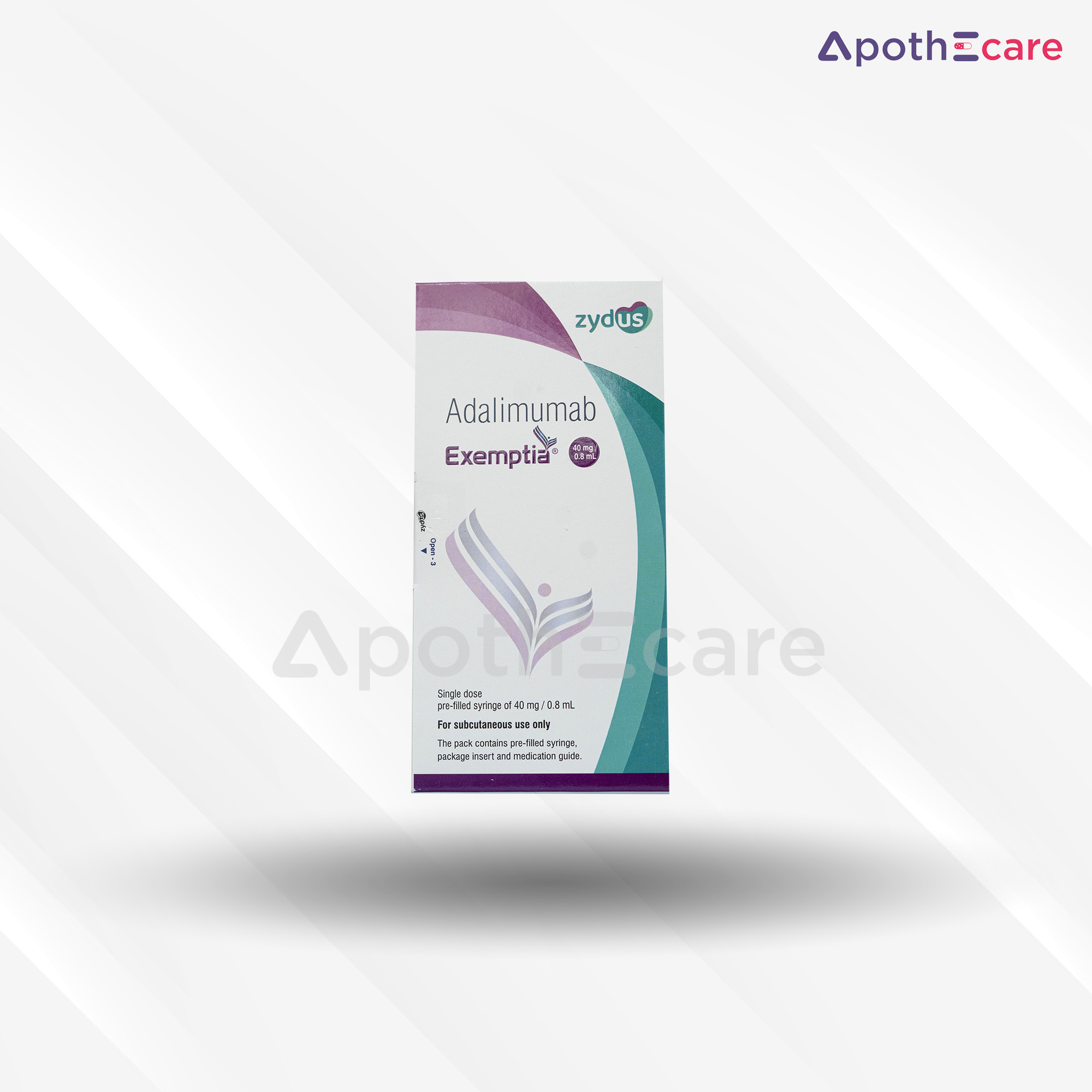 Exemptia 40mg Injection, a medication used for autoimmune diseases like rheumatoid arthritis.