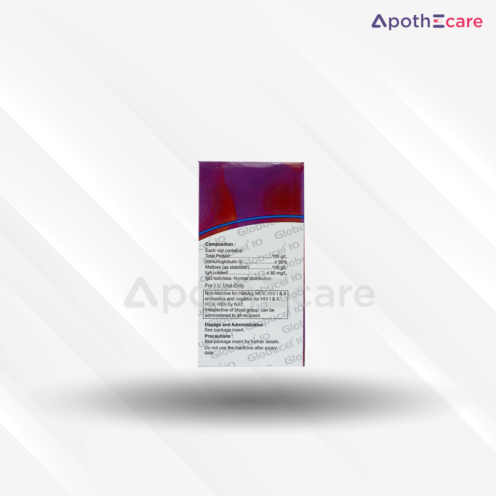 Globucel 10gms 100ml, used for treating immune system disorders.