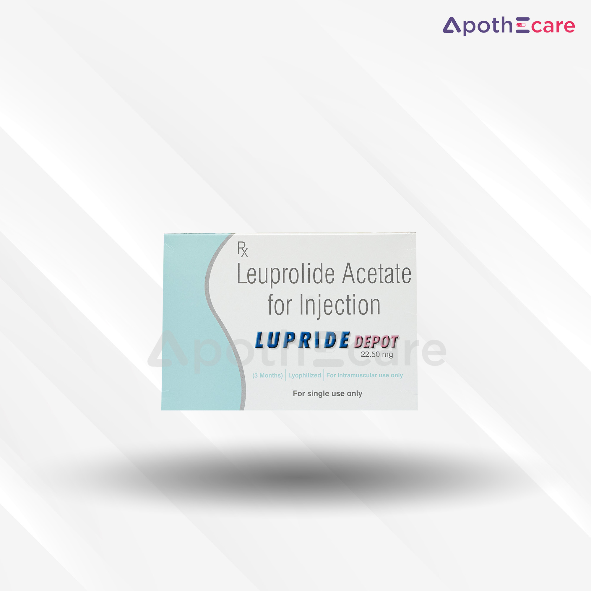Lupride Depot 22.5mg vial, a medication for hormone therapy.