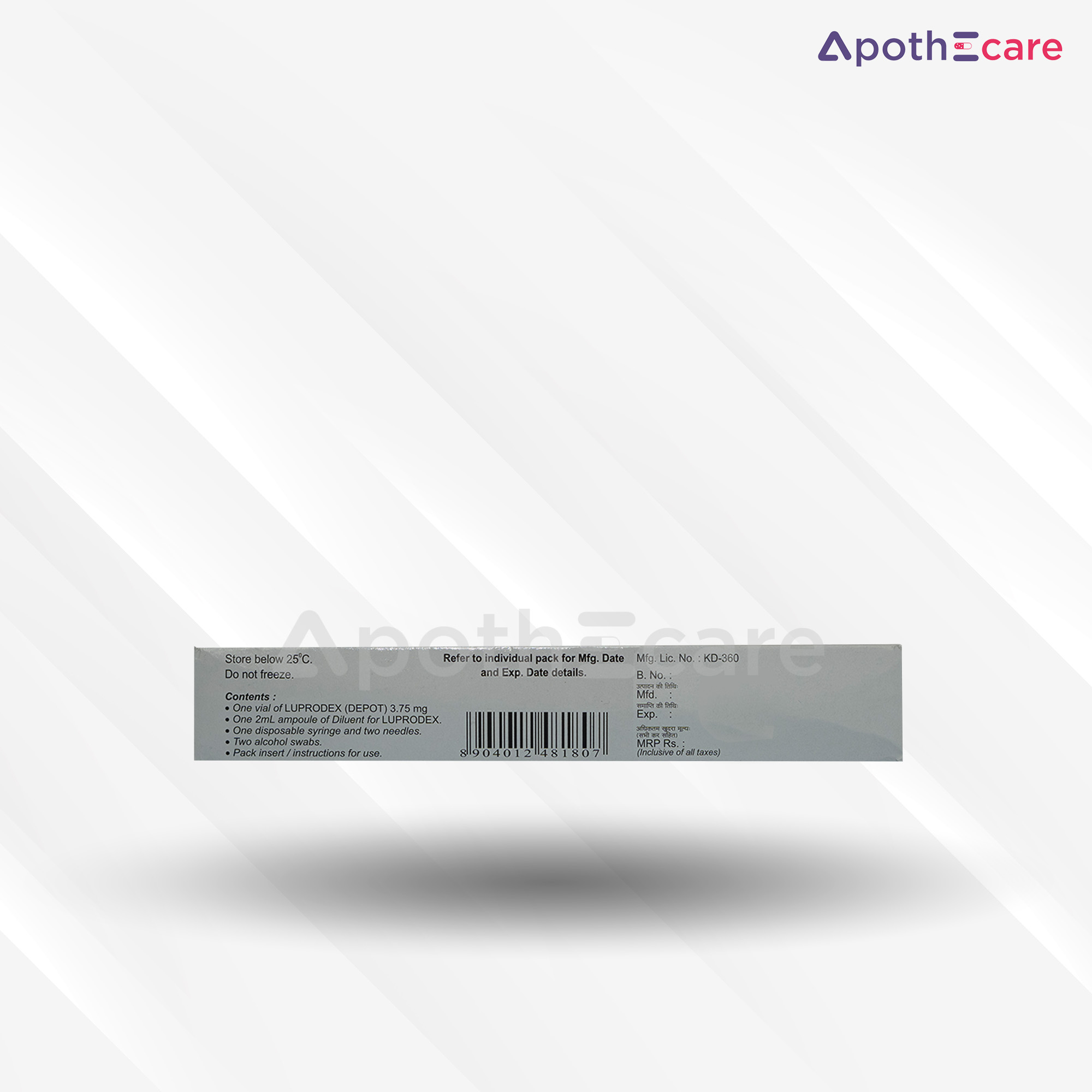 Luprodex 3.75mg pre-filled syringe, a hormone therapy for cancer treatment.