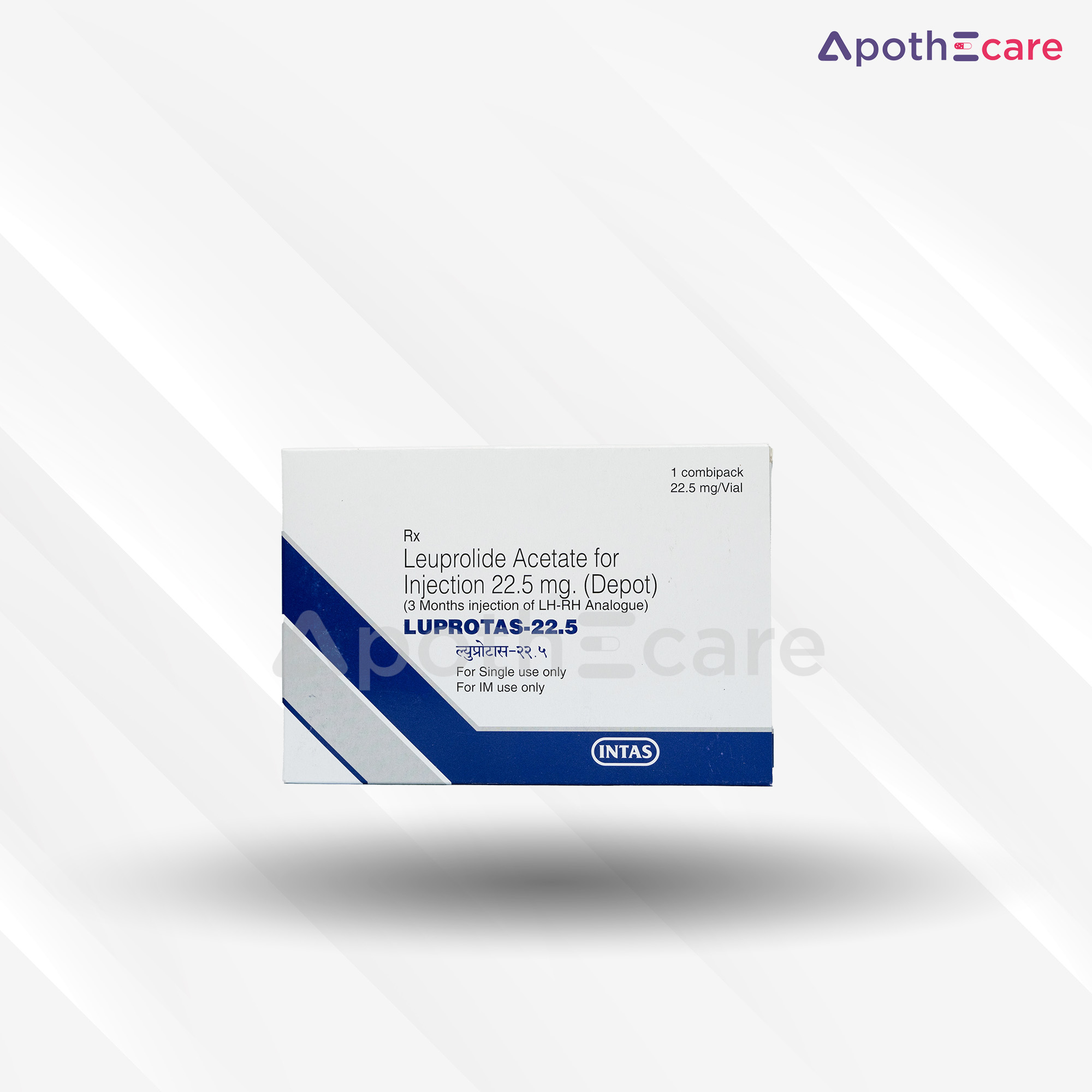 Luprotas 22.5mg vial, a medication for hormone therapy.