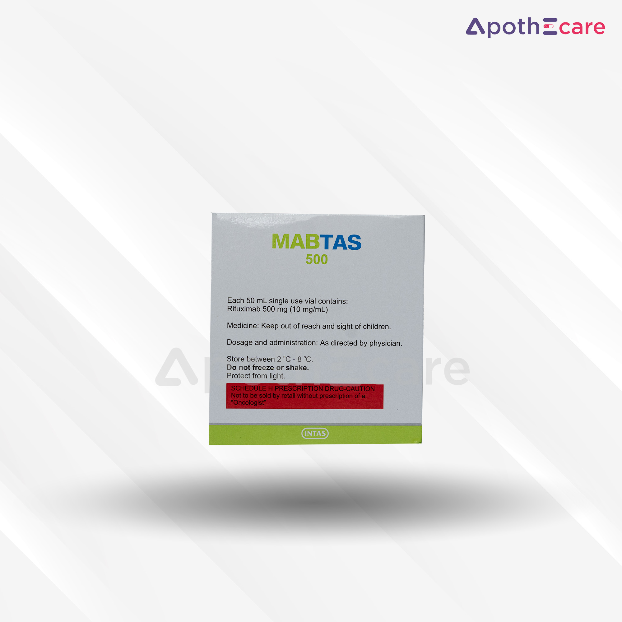 Mabtas 500mg injection 100ml, a treatment for specific cancers.