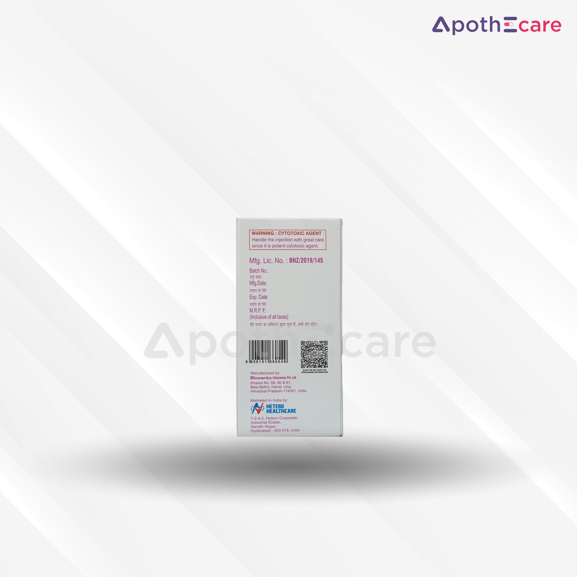 Paclitero 260mg Injection, a chemotherapy drug.