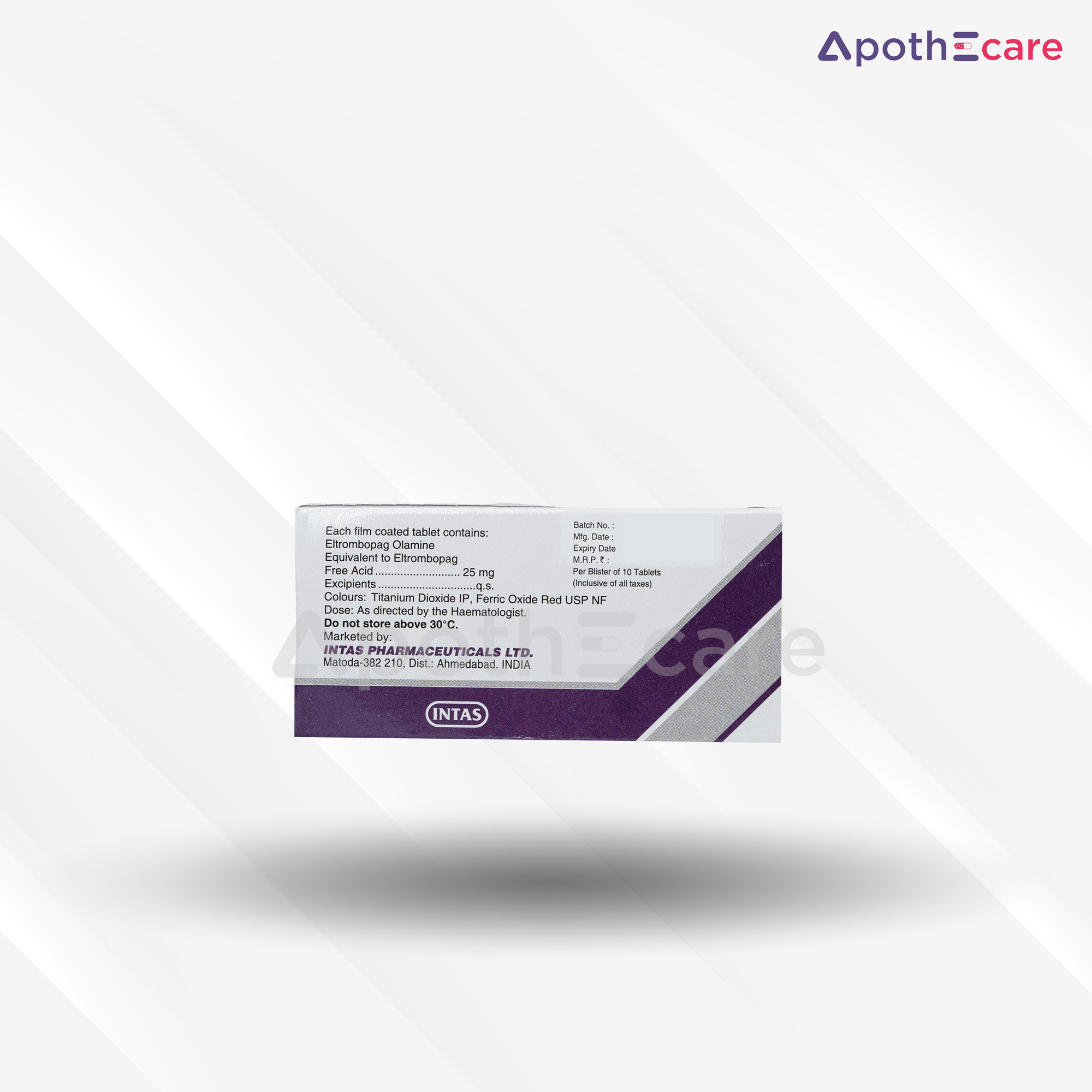 Platify 25mg Tablet, is used to treat low platelet counts in certain conditions, such as chronic immune thrombocytopenia.