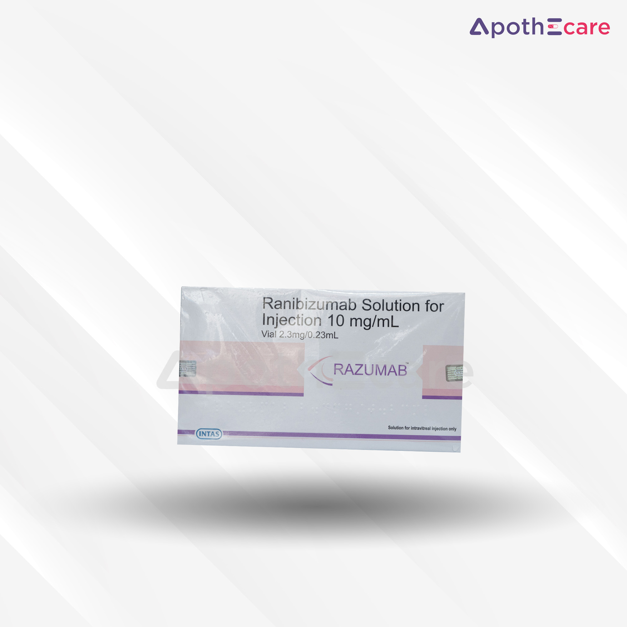 Razumab 10mg Injection, is used in the treatment of certain retinal diseases.