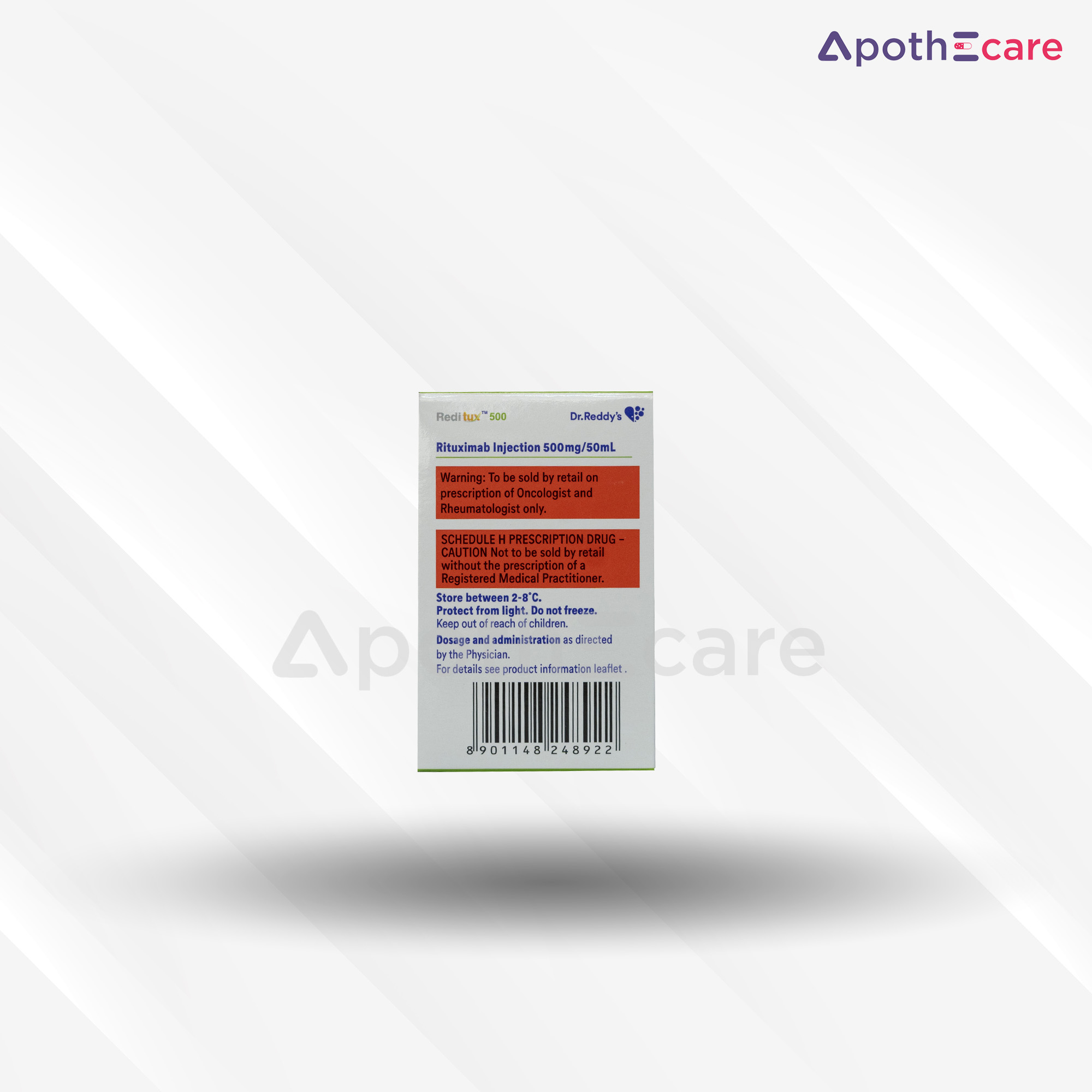 Reditux 500mg Injection, used to treat certain types of cancers and autoimmune diseases.