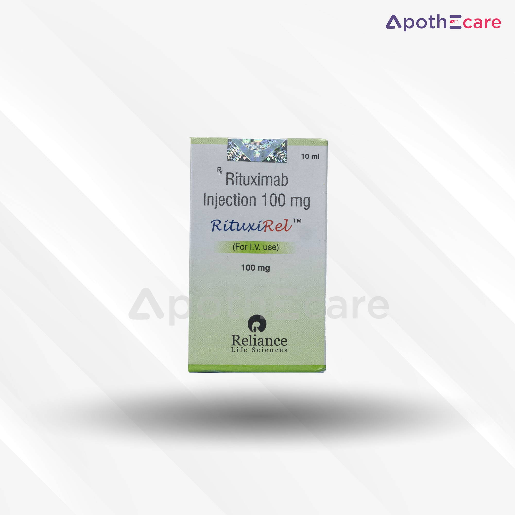 Rituxirel 100mg Injection, used to treat certain types of cancers and autoimmune diseases.