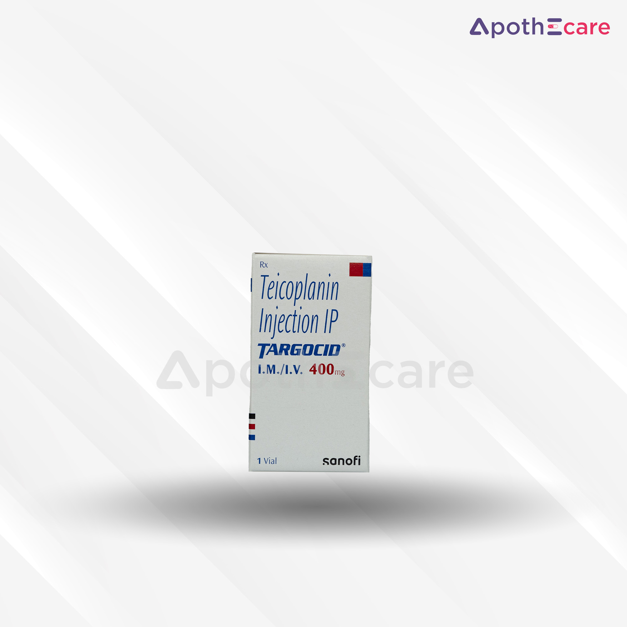 Targocid 400mg Injection, used for treating bacterial infections.