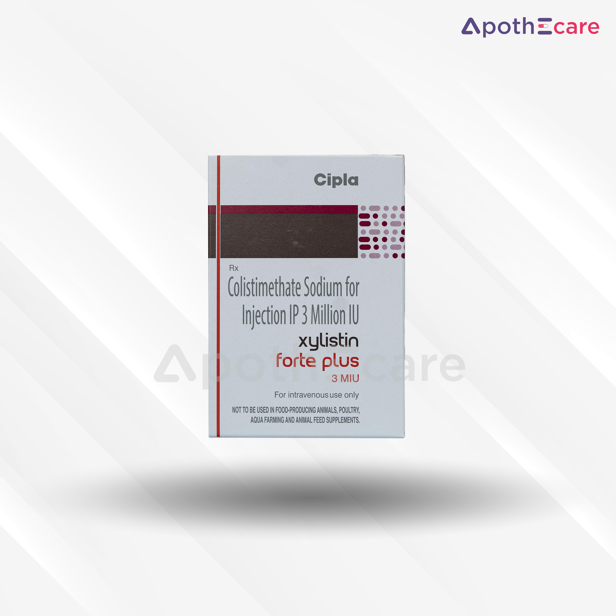 Xylistin 3MIU Injection, an antibiotic used to treat severe bacterial infections.