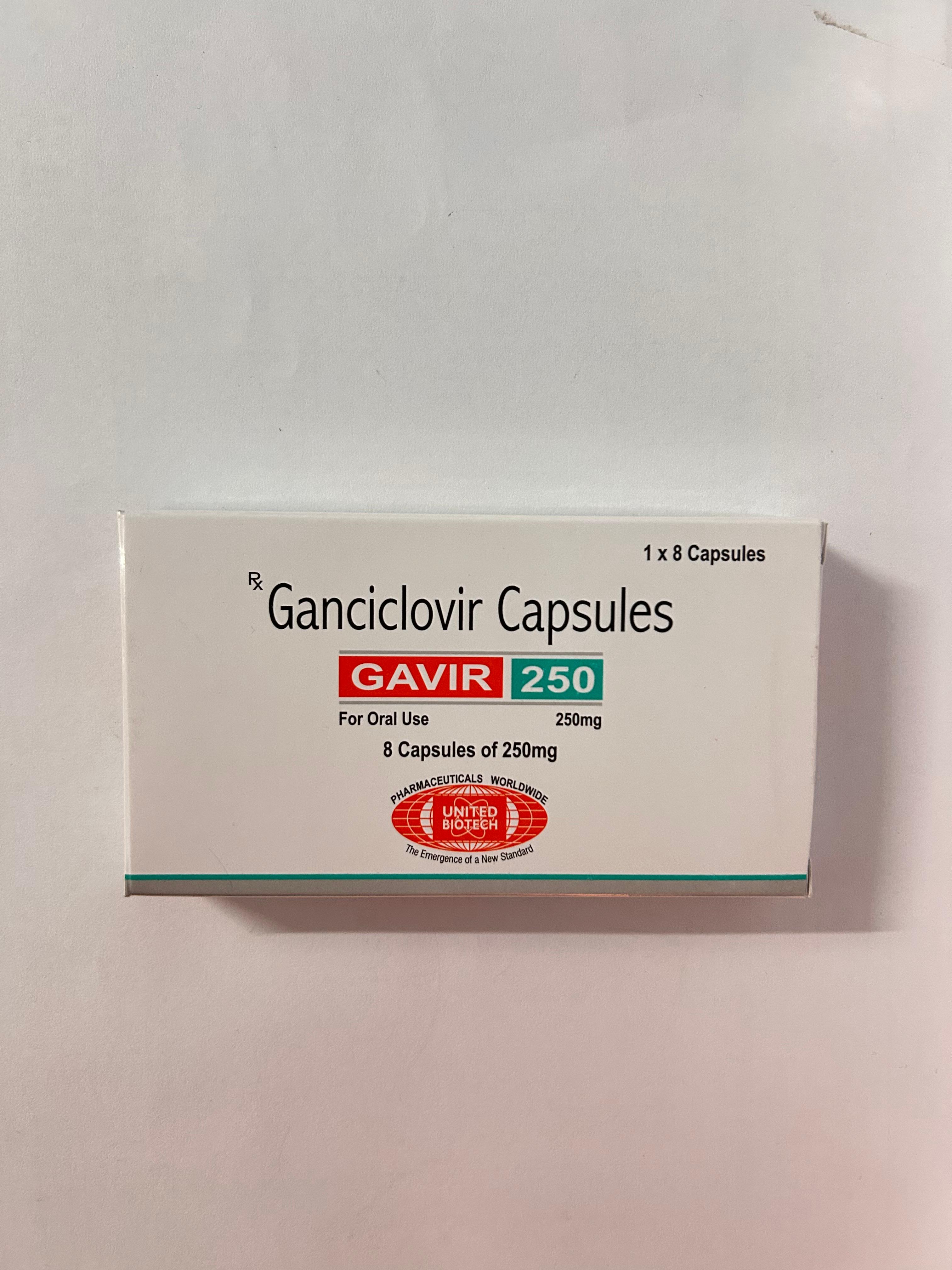 Gavir 250mg Capsule, is used to treat and prevent cytomegalovirus infections.