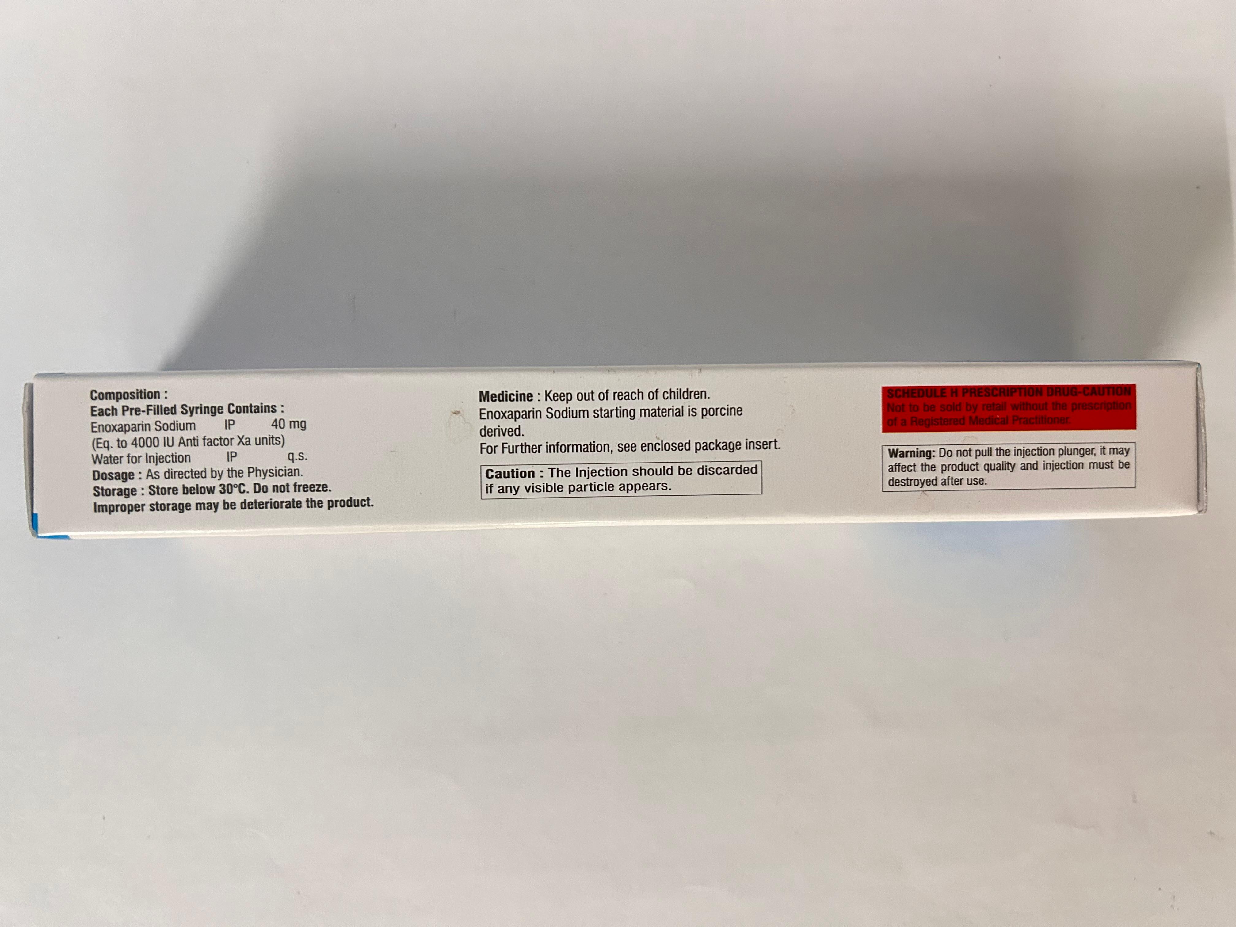 Bionoxapar 40mg Injection, used as an anticoagulant to prevent and treat blood clots.