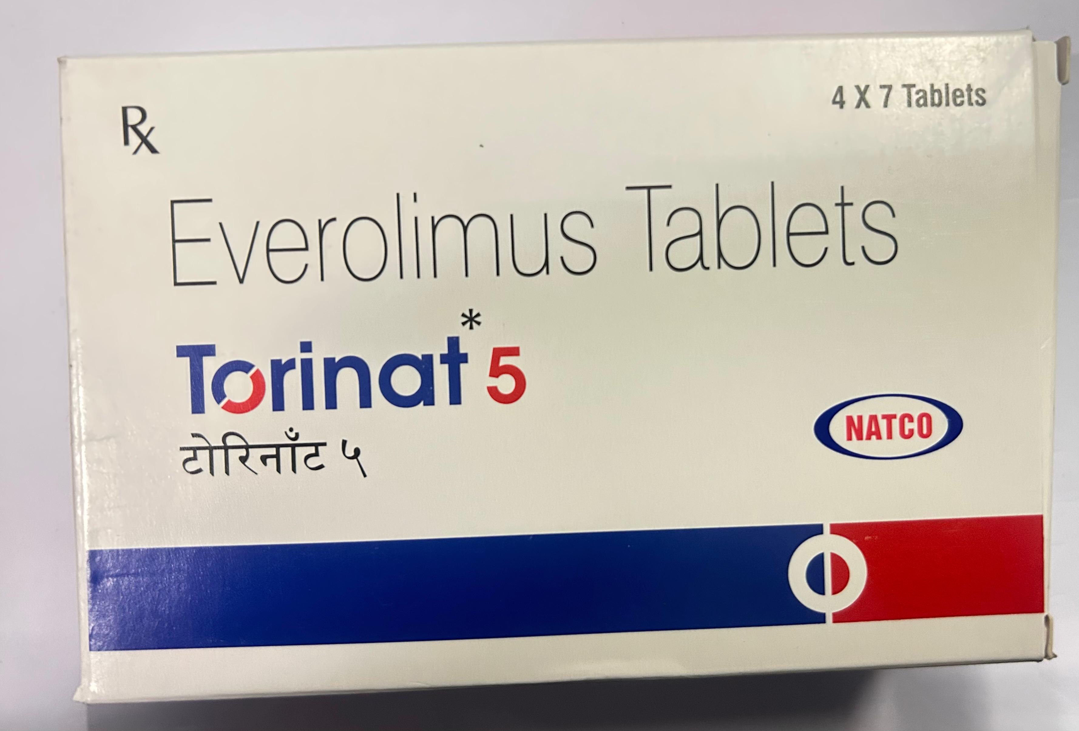Torinat 5mg Tablet, is used to treat cancer as well as other illnesses.