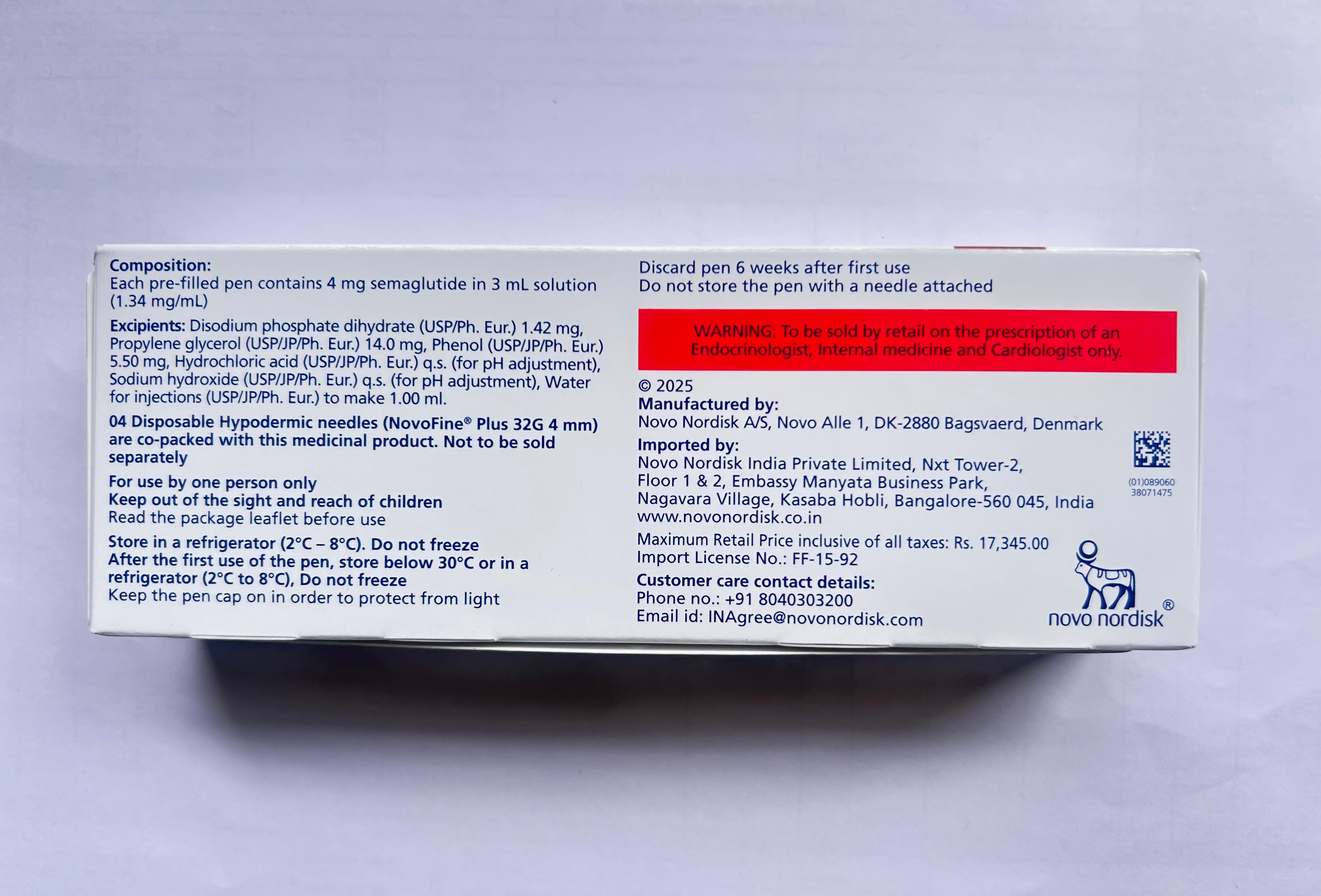 Wegovy 1mg Injection is used to manage type 2 diabetes mellitus.