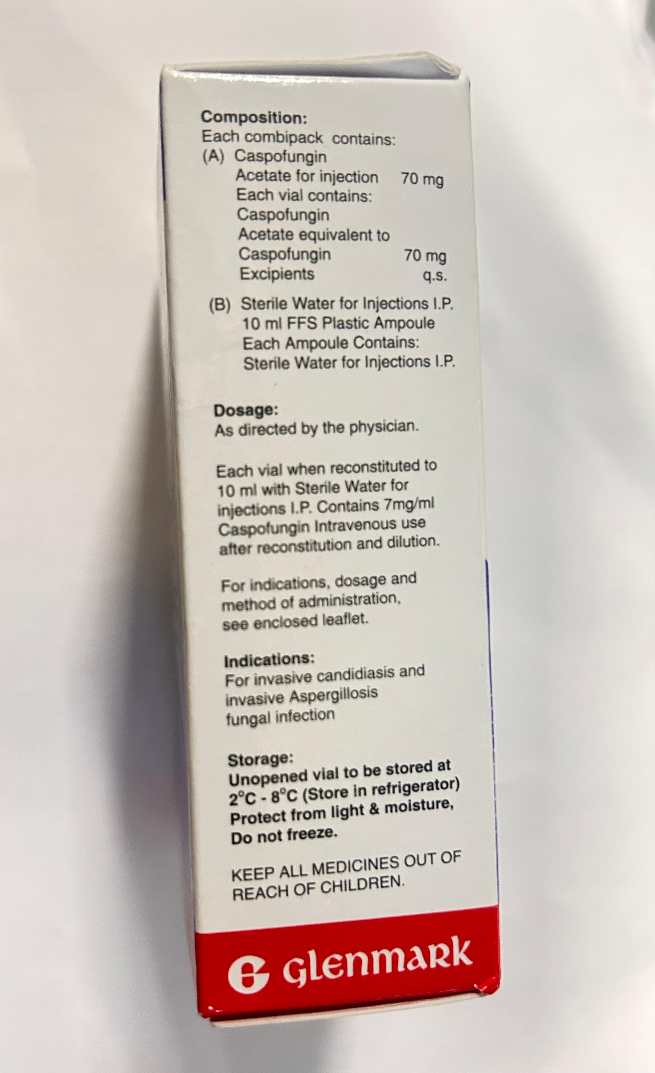 Casfung 70mg Injection is used to treat severe fungal infections.