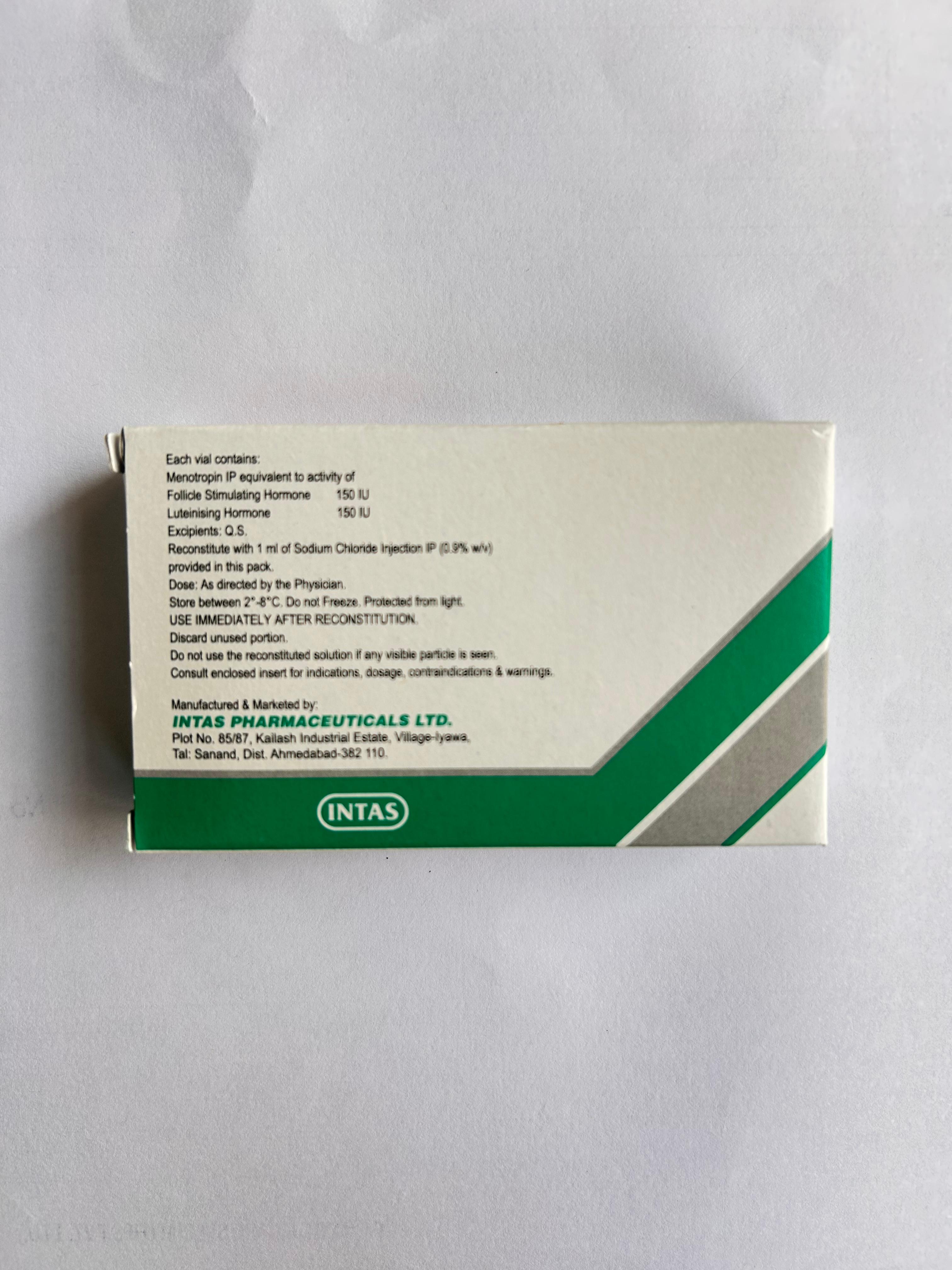 Menotas HP 150IU Injection is used for fertility treatment.