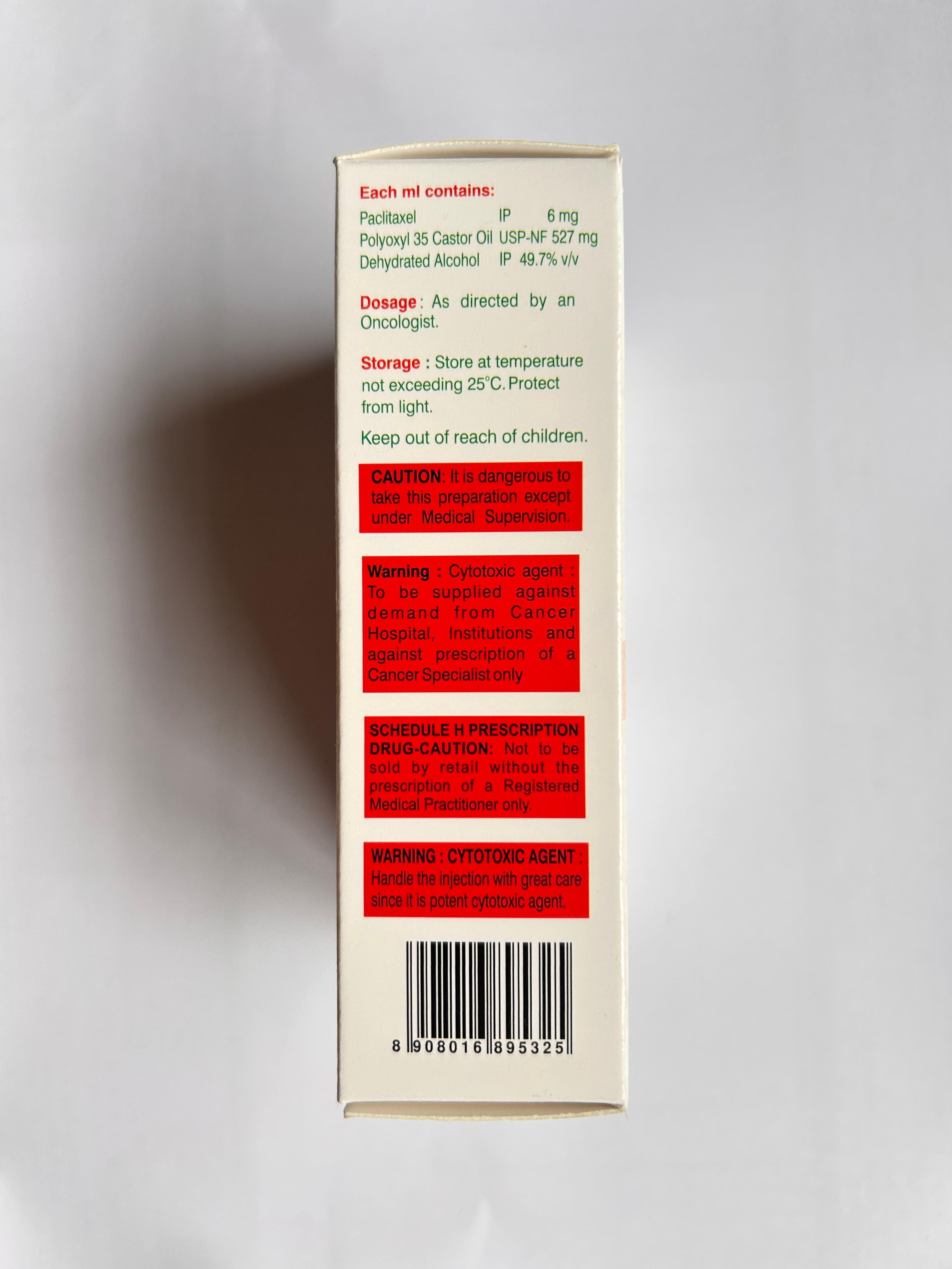 Paclitero 100mg Injection is used to treat Kaposi's sarcoma, lung cancer, ovarian cancer, and breast cancer.