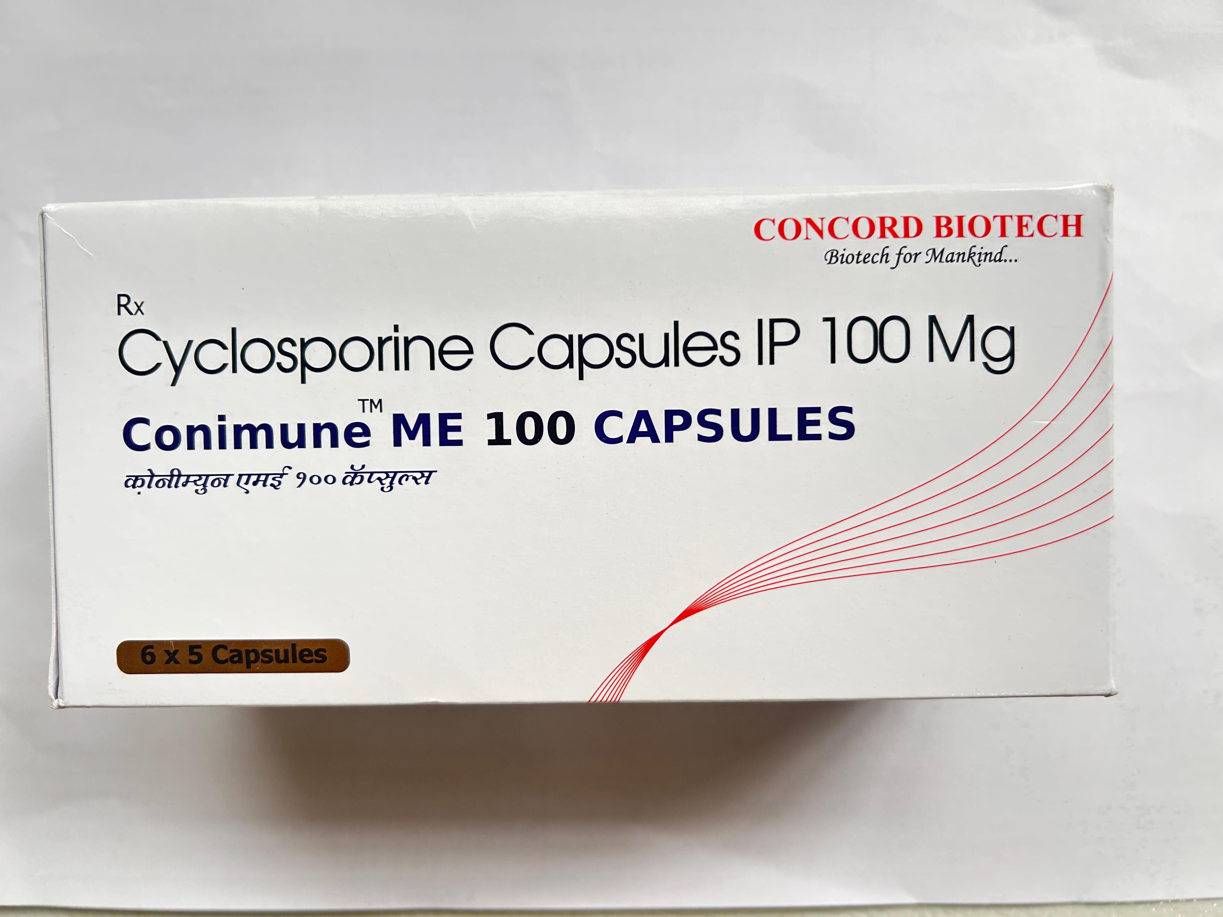 Conimune ME 100mg Capsule used to prevent organ rejection in transplant patients