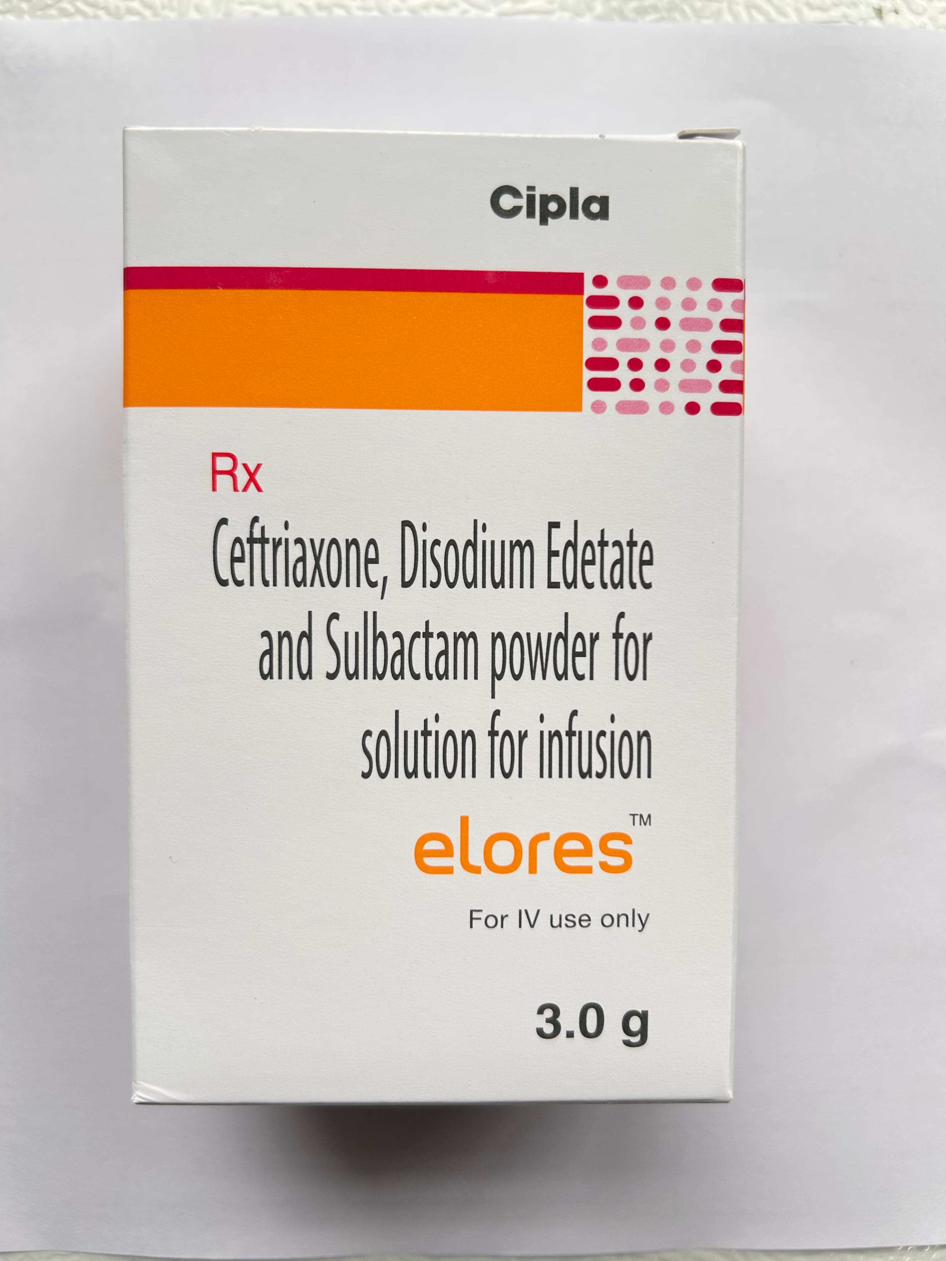Elores 3gm injection  used in the treatment of a variety of bacterial infections.