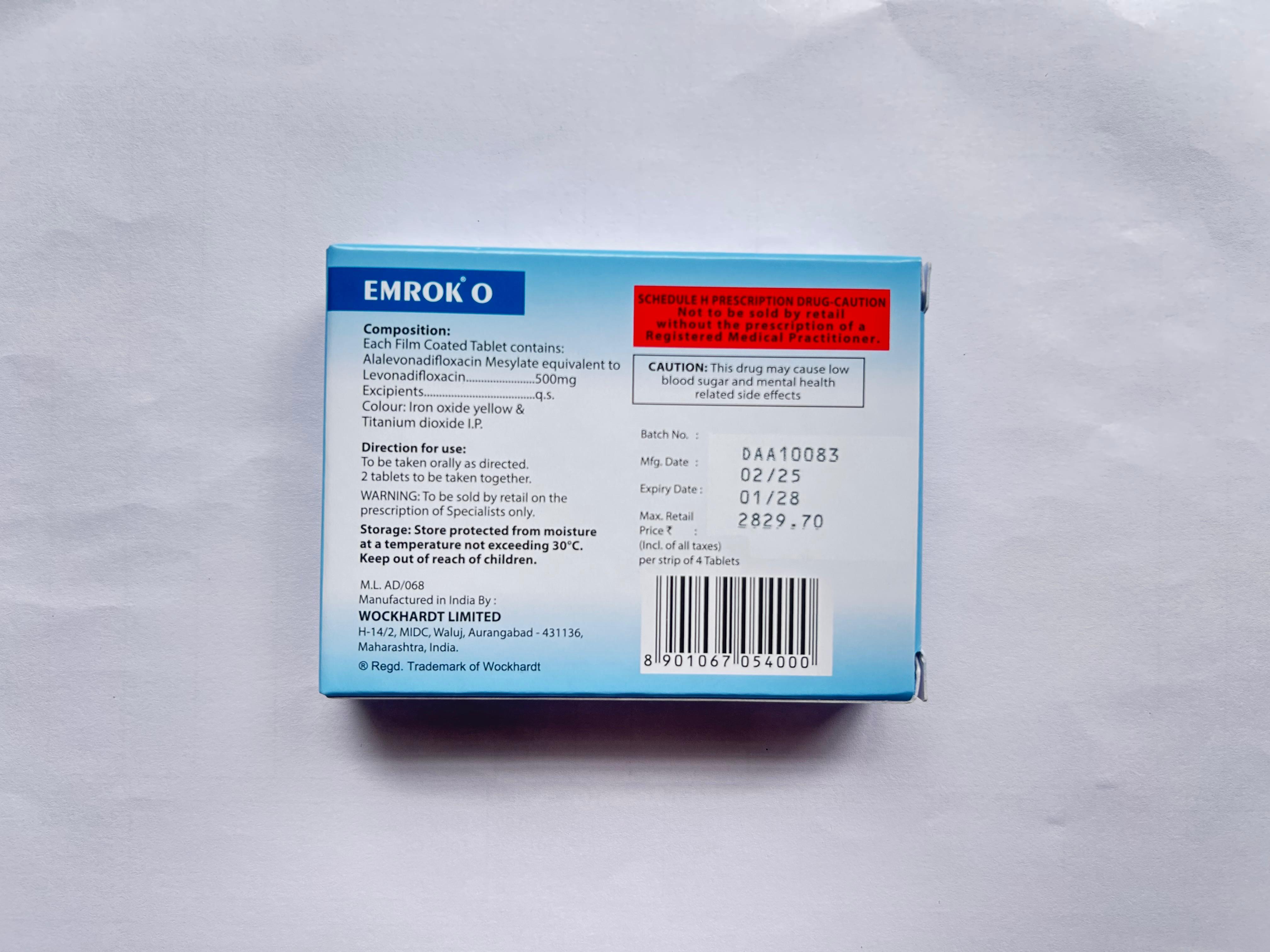 Emrok O Tablet is used to treat serious bacterial infections.