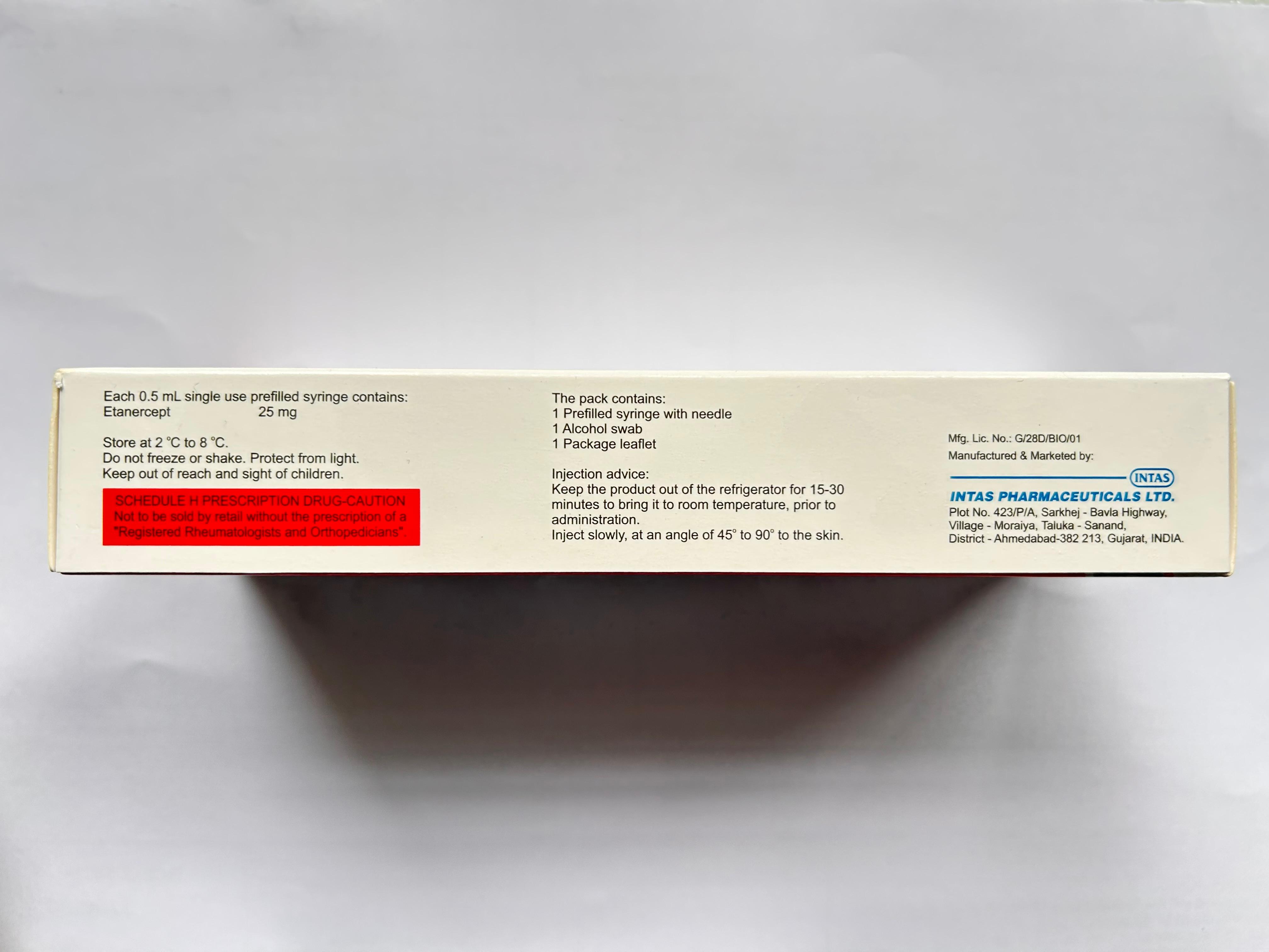 Intacept 25mg Injection is used in the treatment of autoimmune diseases.