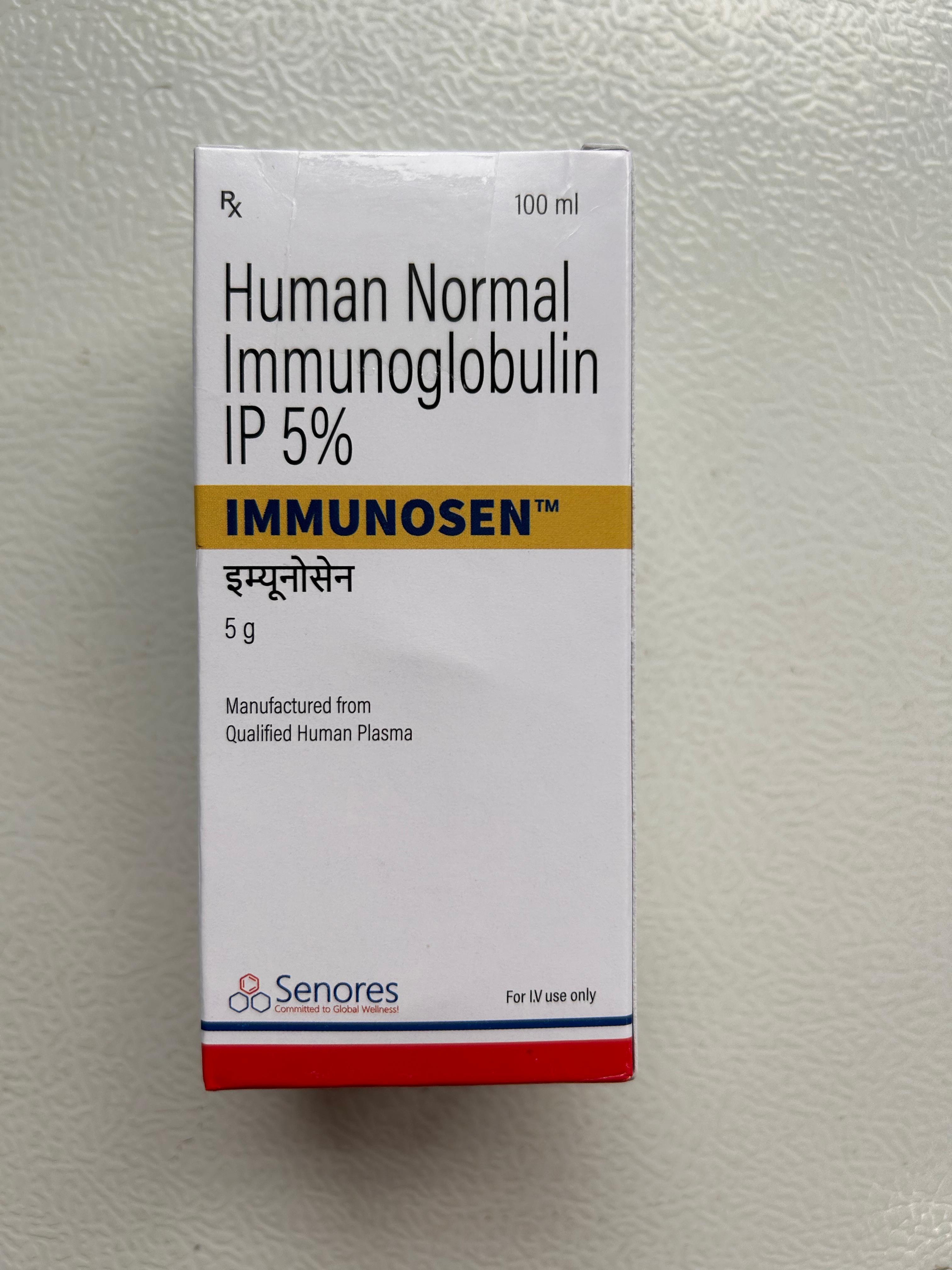 Immunosen 5gm Injection used in the treatment of immune deficiency disorders.